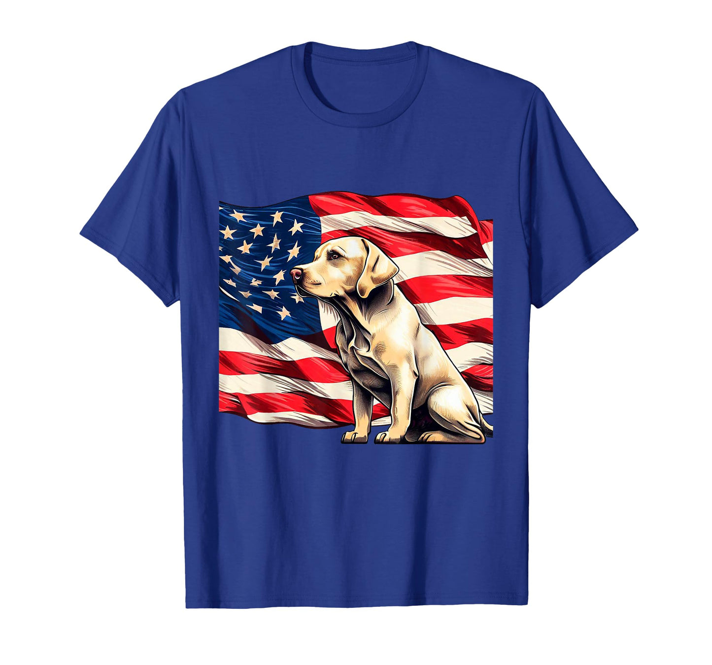 Patriotic Labrador American Flag T-Shirt