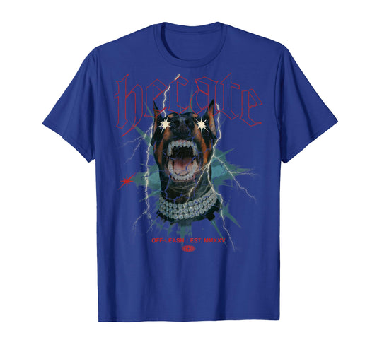 Doberman Dog Vintage Streetwear Urban Hip Hop Y2K Back Print T-Shirt