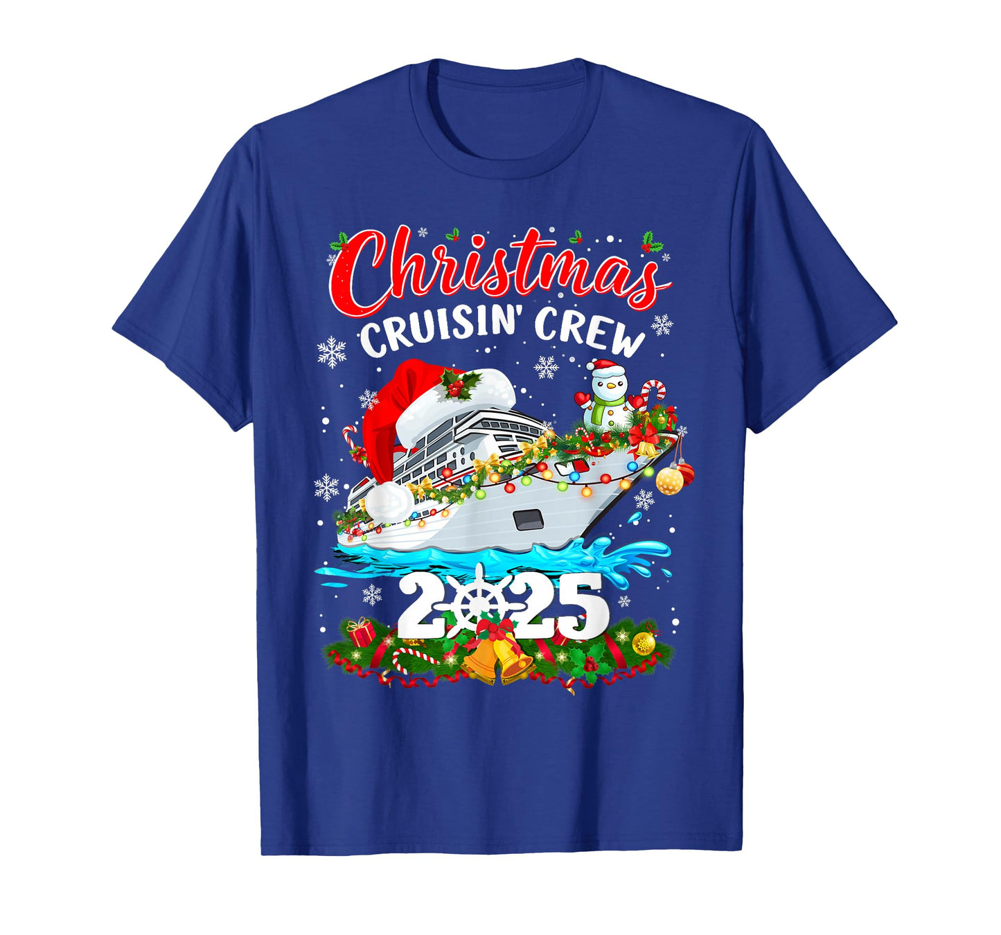 Christmas Cruisin Crew 2025 Matching Family Cruise Xmas T-Shirt