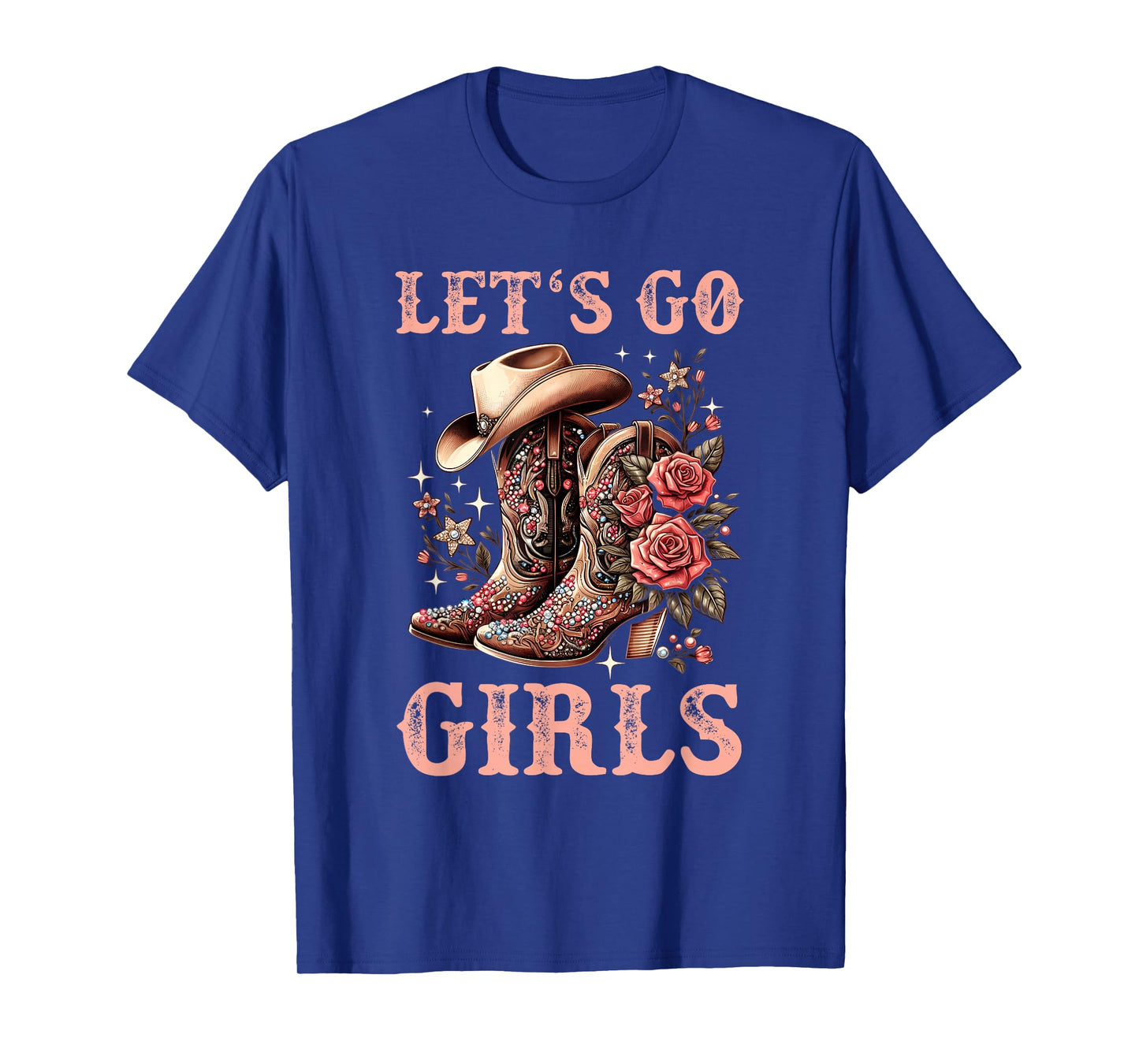 Country Girls Rodeo Woman Cowboy Hat Kids Lets Go Girls T-Shirt