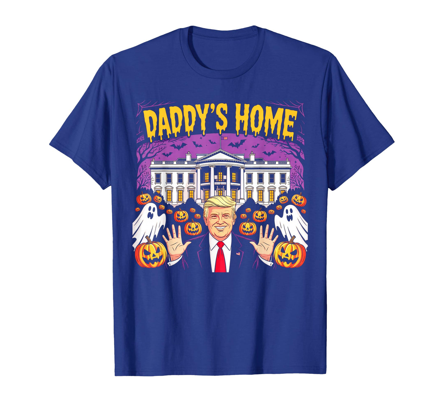 Funny Patriotic Halloween 2025 Daddy's Home White House USA T-Shirt