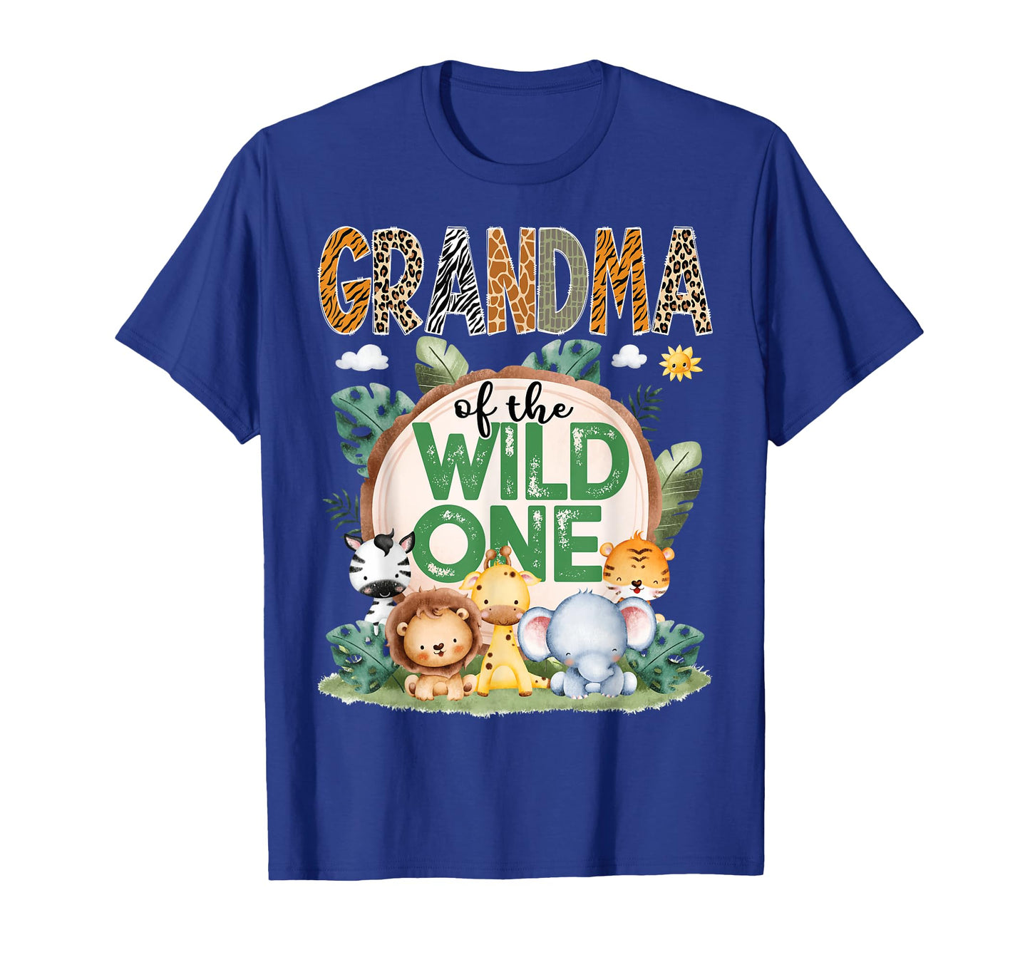 Grandma Of The Wild One Safari Jungle 1St Birthday Party T-Shirt