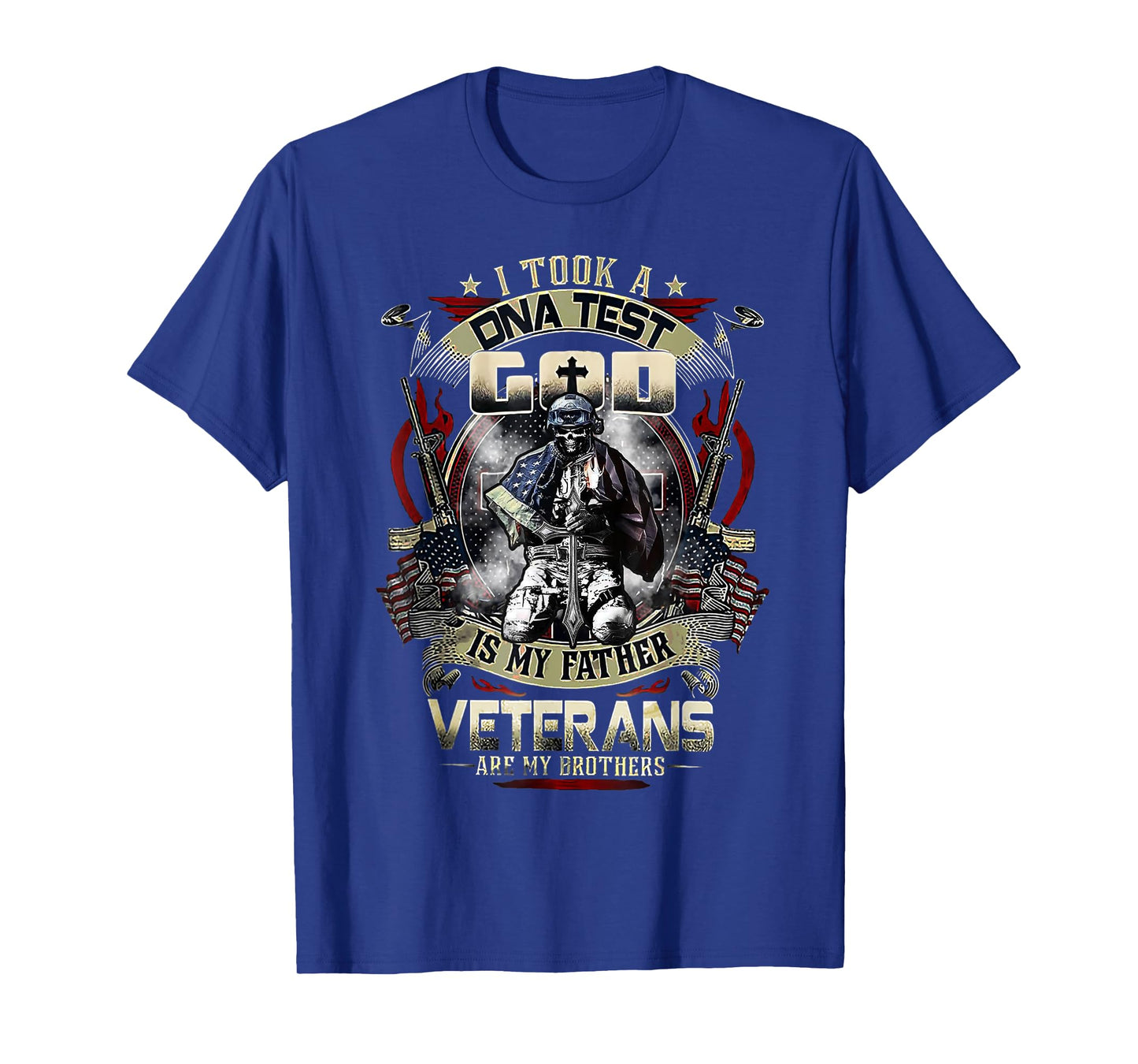 Mens I Took A DNA Test God Is My Father Veterans Brothers T-Shirt