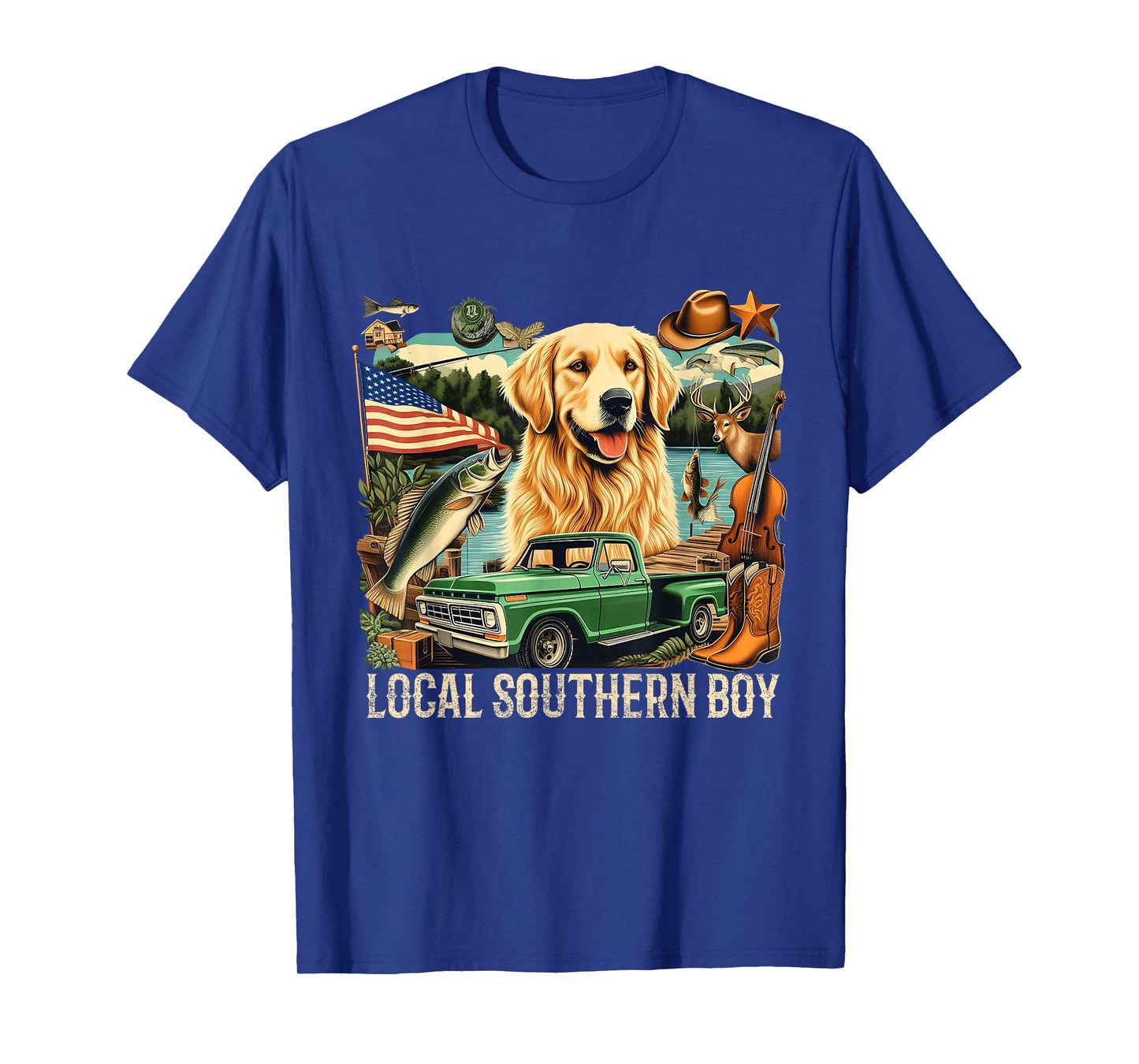 Local Southern Boy Retro Country Vintage Artwork T-Shirt