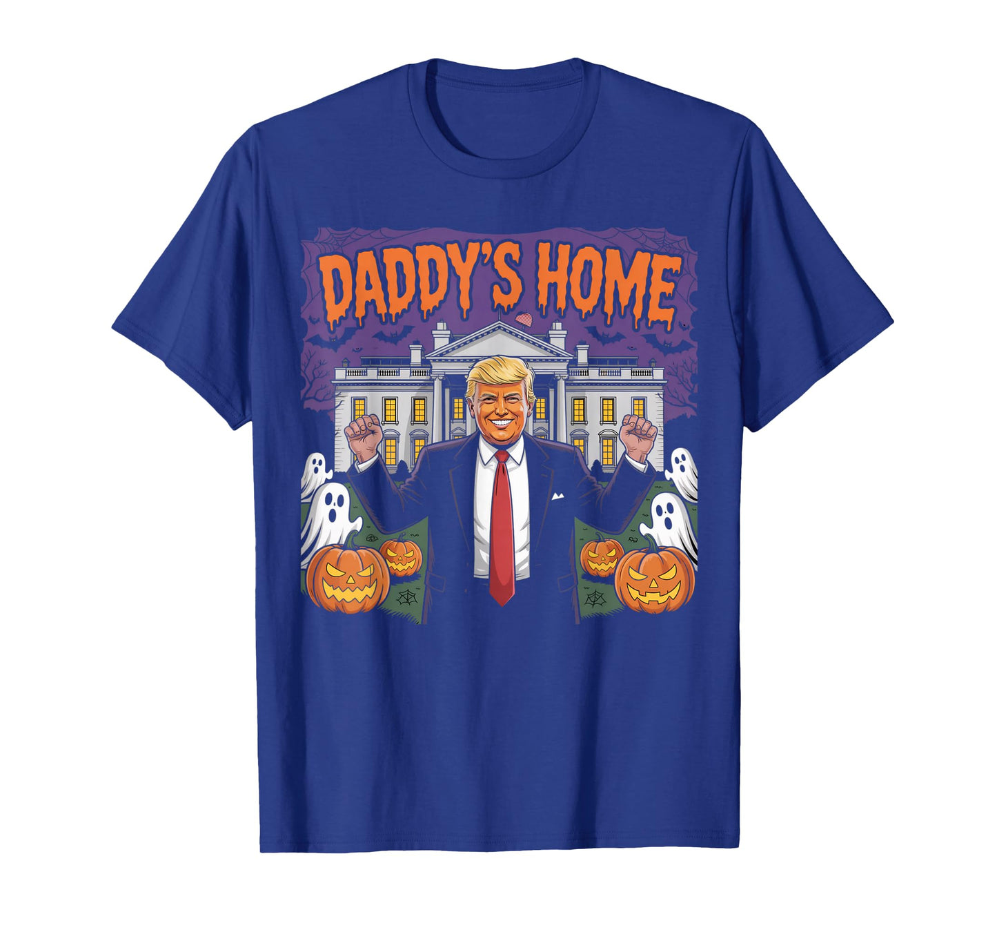 Funny Patriotic Halloween 2025 Daddy's Home White House USA T-Shirt
