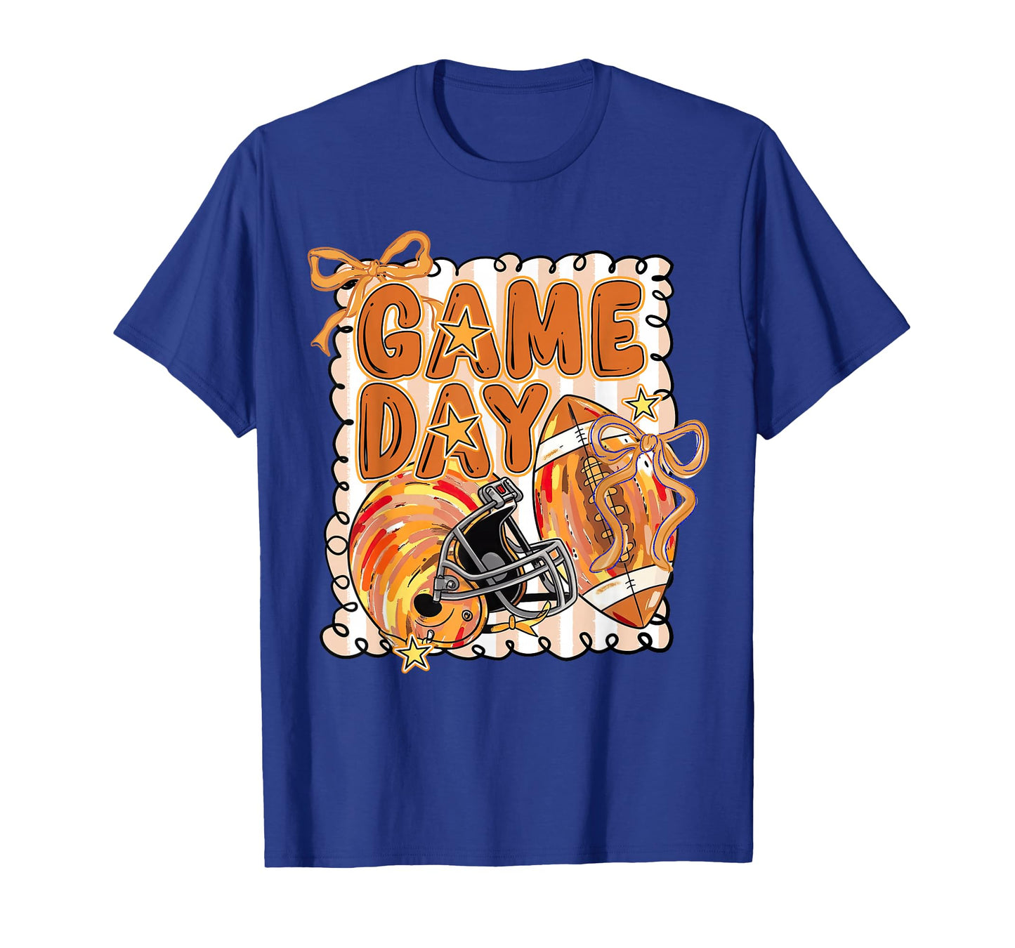 Preppy Coquette Game Day Football Season Fall Thanksgiving T-Shirt