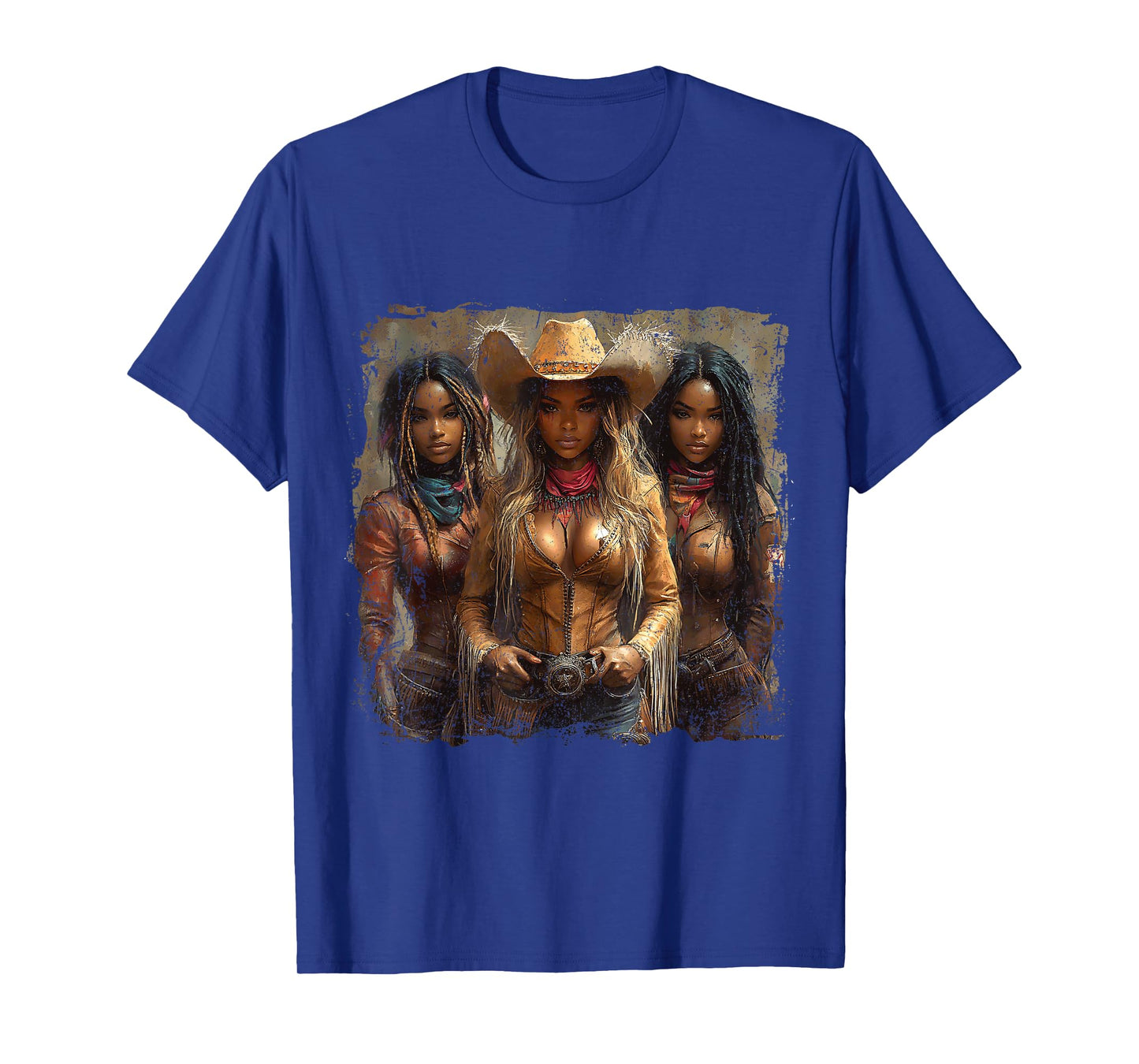 Black Cowgirl Melanin Queen Western Rodeo Southern Style T-Shirt