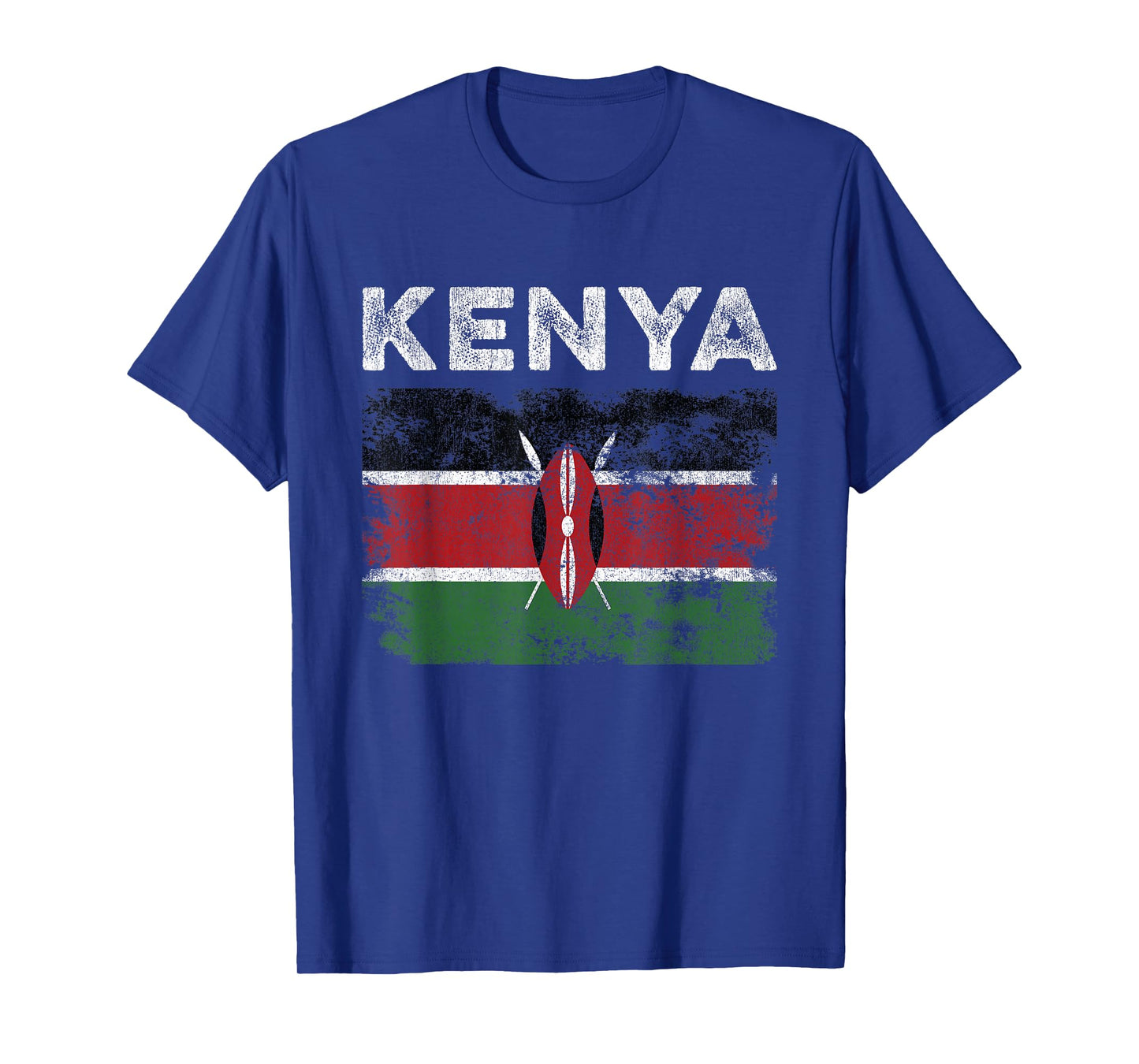 Kenya Flag Distressed - Men Women Kids - Kenyan Flag T-Shirt