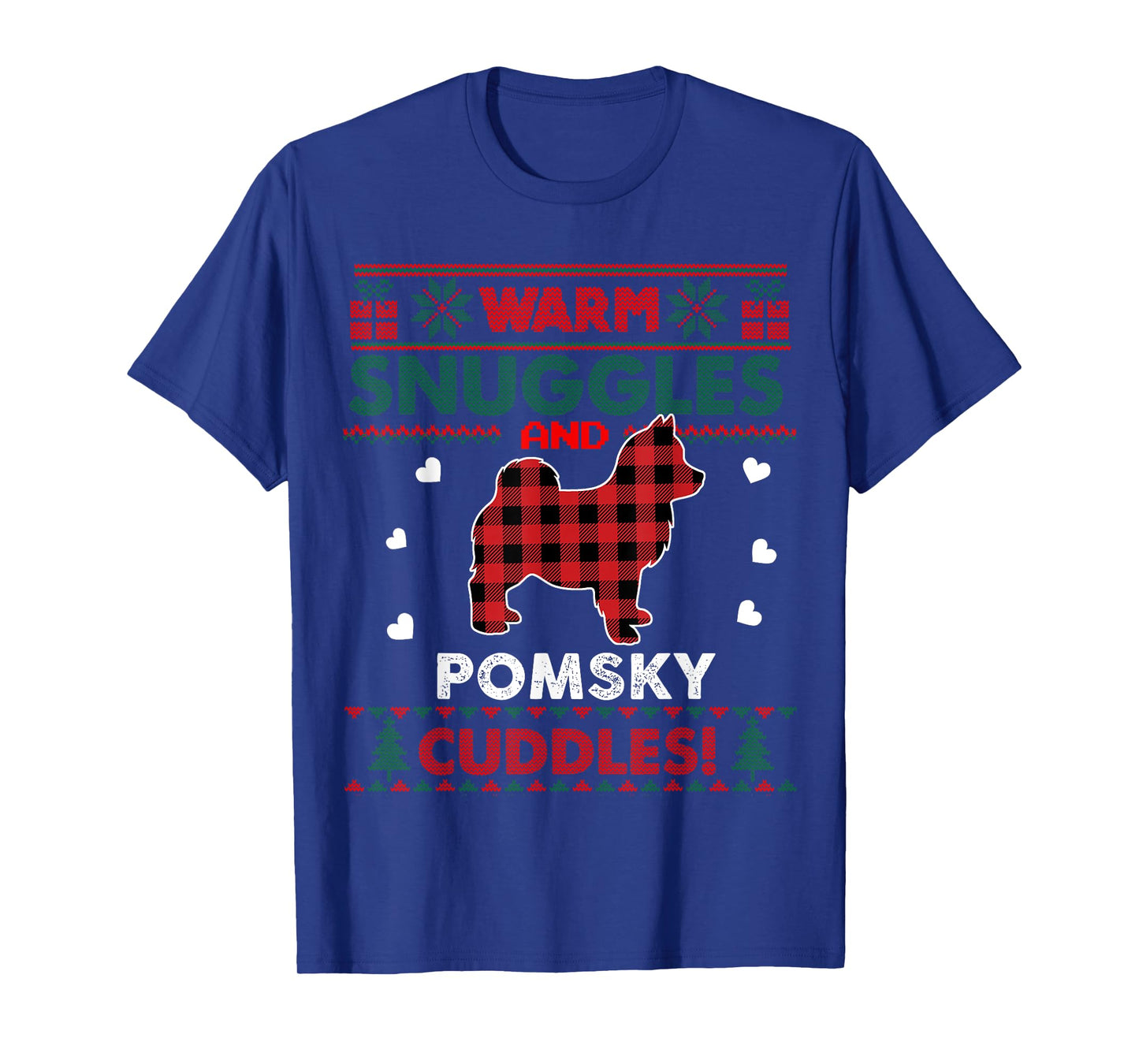 Pomsky Dog Lover Xmas Gifts Pajama Ugly Christmas Sweater Men Women Kids T-Shirt