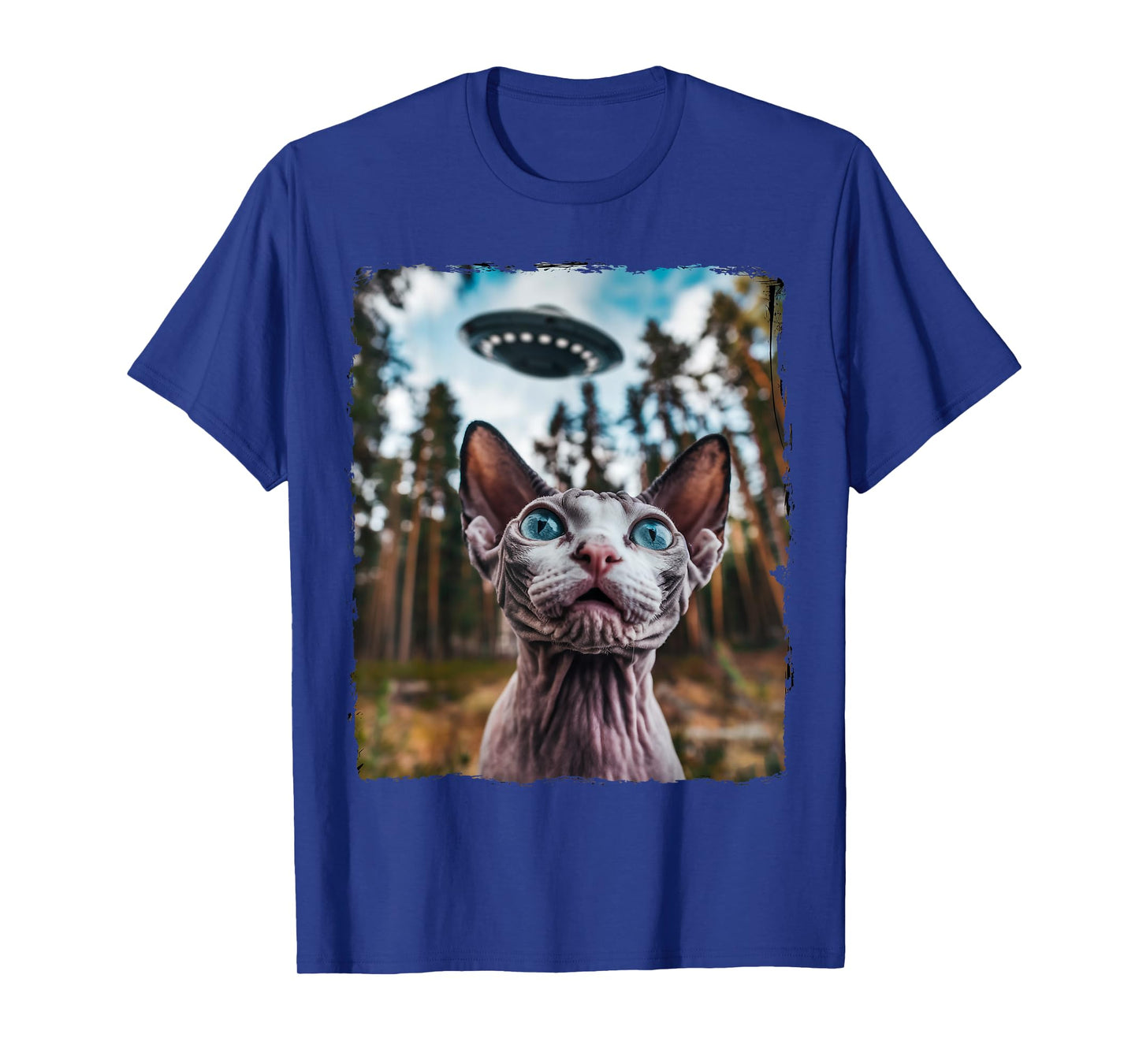 Sphynx Cat Selfie With Alien UFO Cat Gifts For Men Women Kid T-Shirt