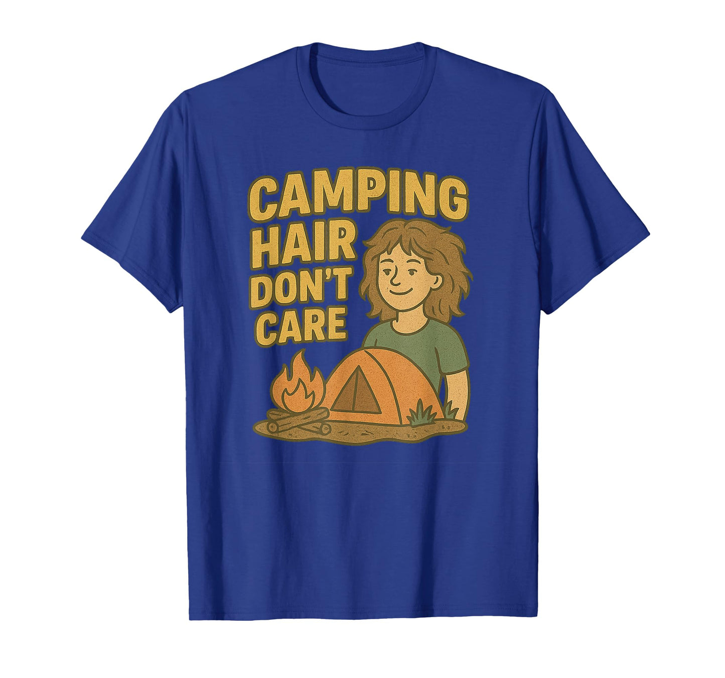 Camping Hair Don't Care Cute Camp T-Shirt