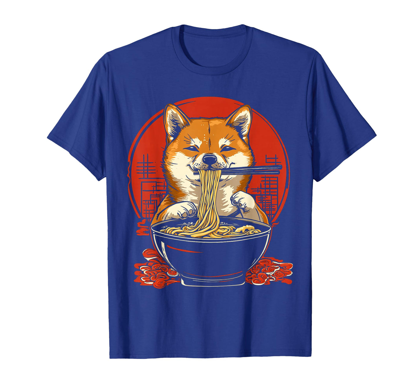 Dog Shiba Inu Eating Ramen T-Shirt