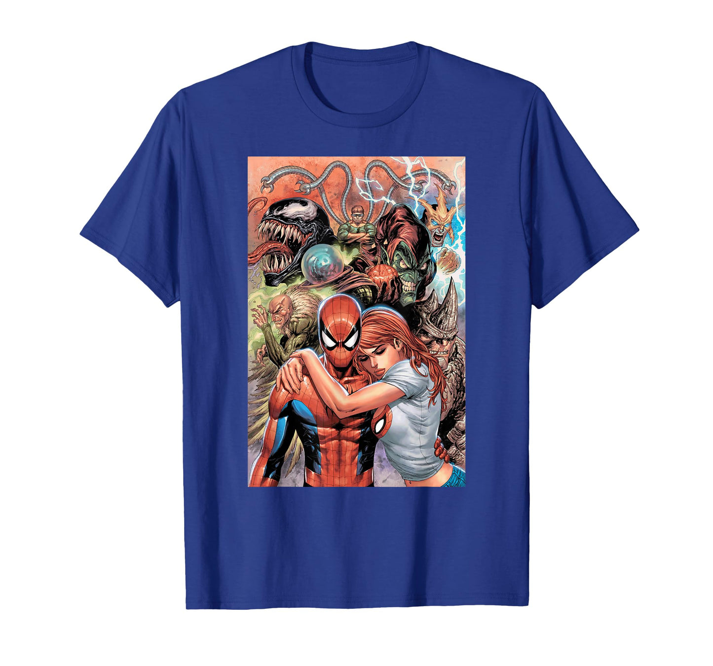 Marvel Spider-Man and Mary Jane vs. Super Villains T-Shirt