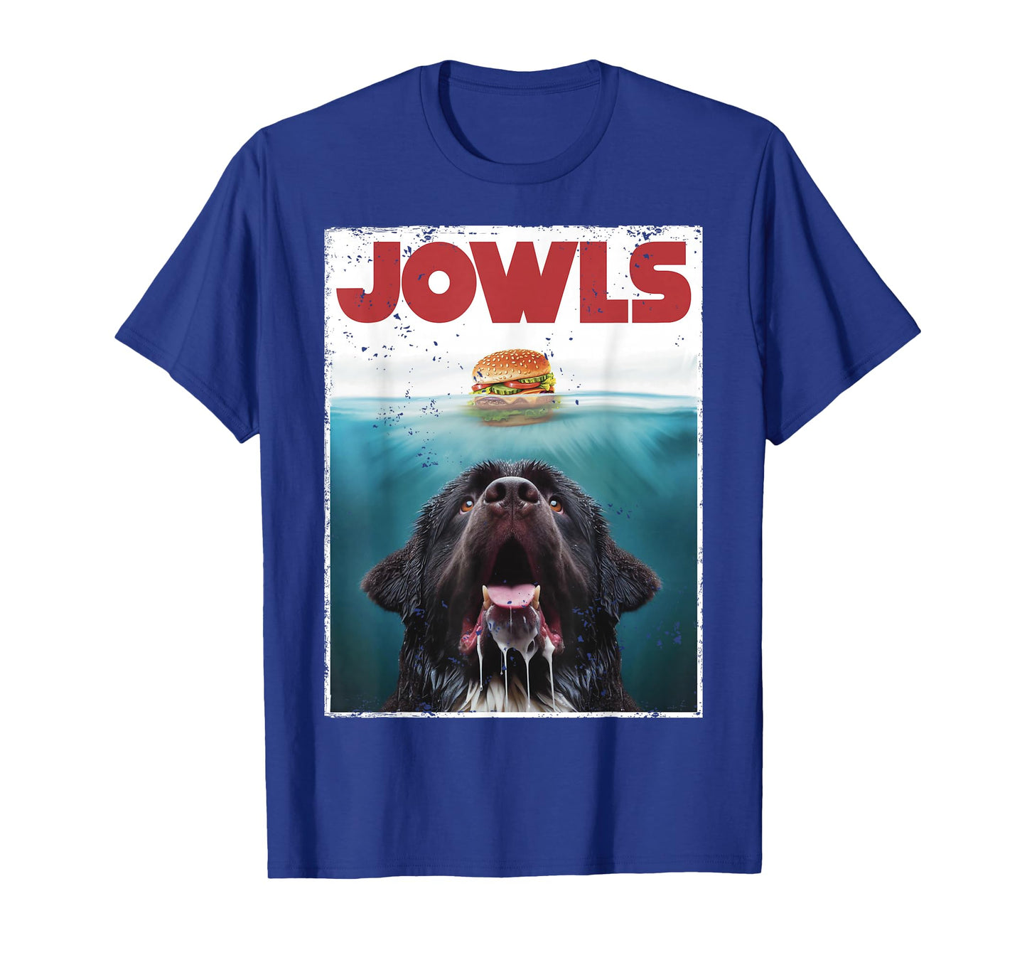 Funny Newfoundland Dog, Newfie Lab Jowls Burger, Dog Mom Dad T-Shirt