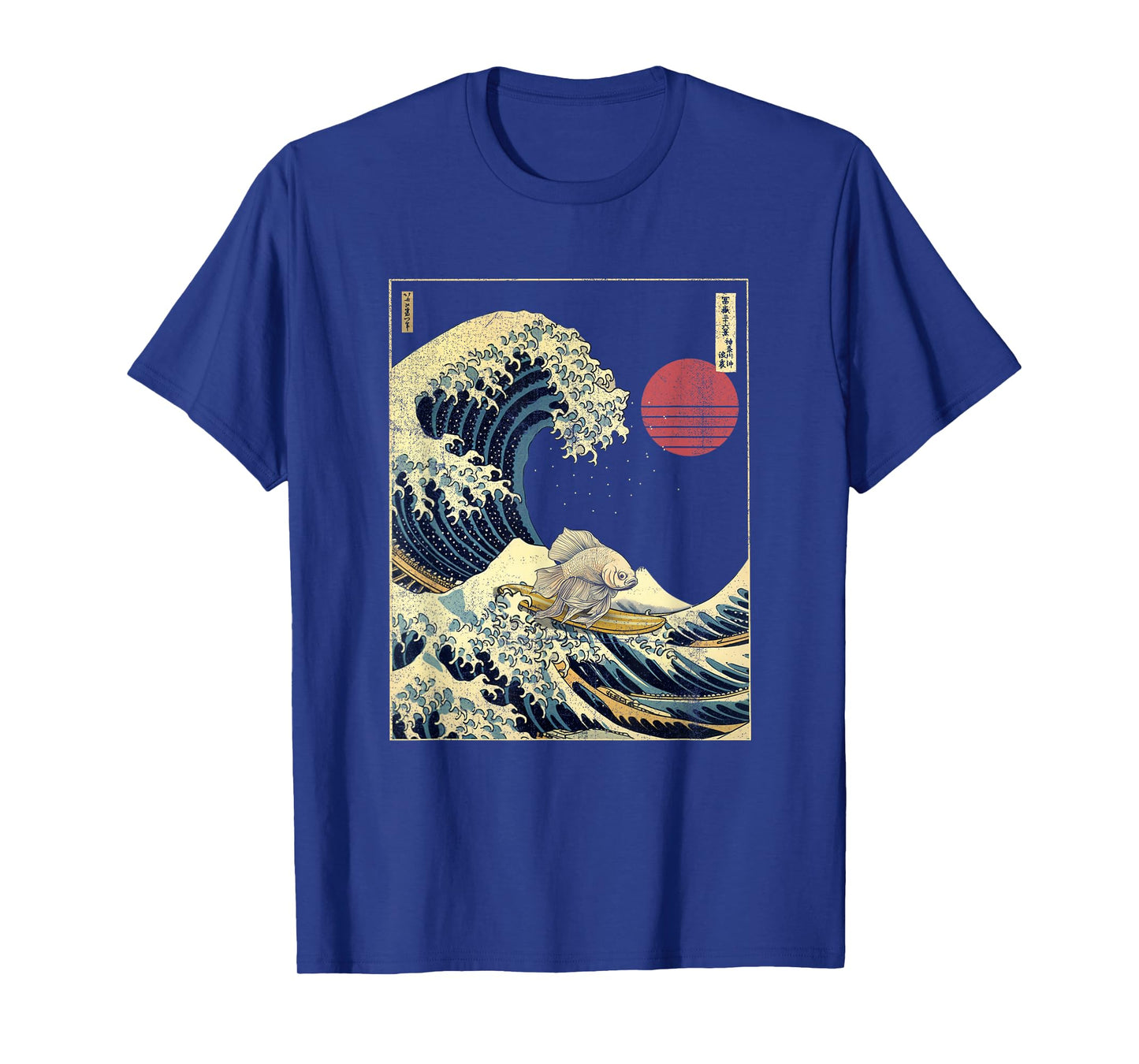 Beta Fish Kanagawa Wave Funny Surf Animal T-Shirt