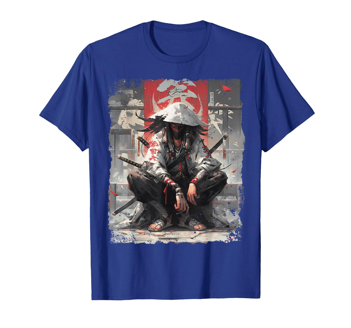 Y2K Samurai Sword Katana Ninja Japan Manga Anime Streetwear T-Shirt