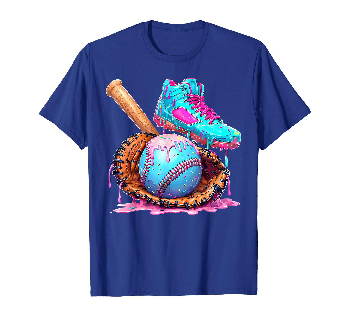 Ice Cream Drip Baseball Stuff Baseball Drip For Boys Graphic T-Shirt