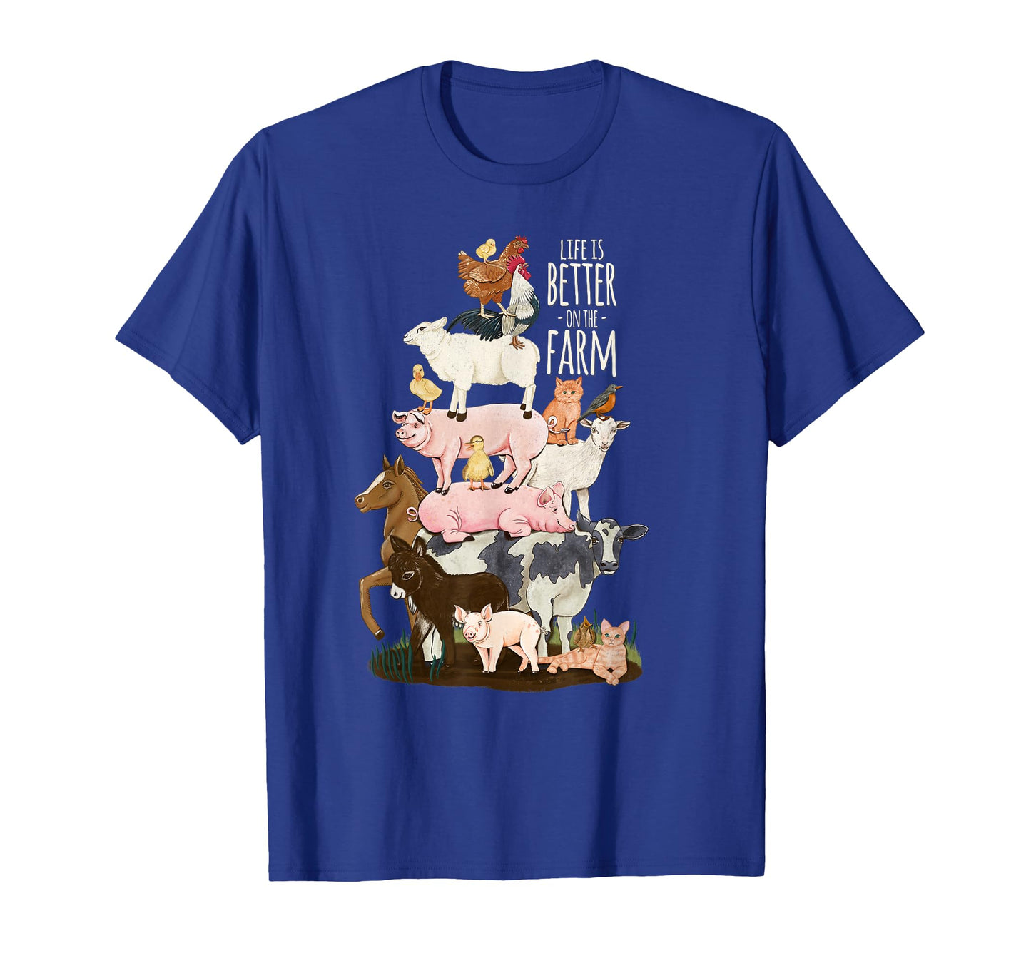 Life is better on the Farm, Cute Animals, Country Farm Girl T-Shirt
