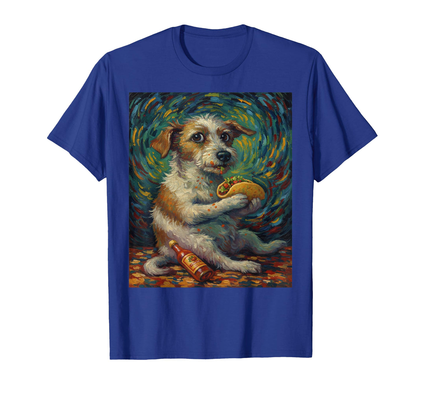 Funny Dog Eating Taco Graphic Art Design T-Shirt
