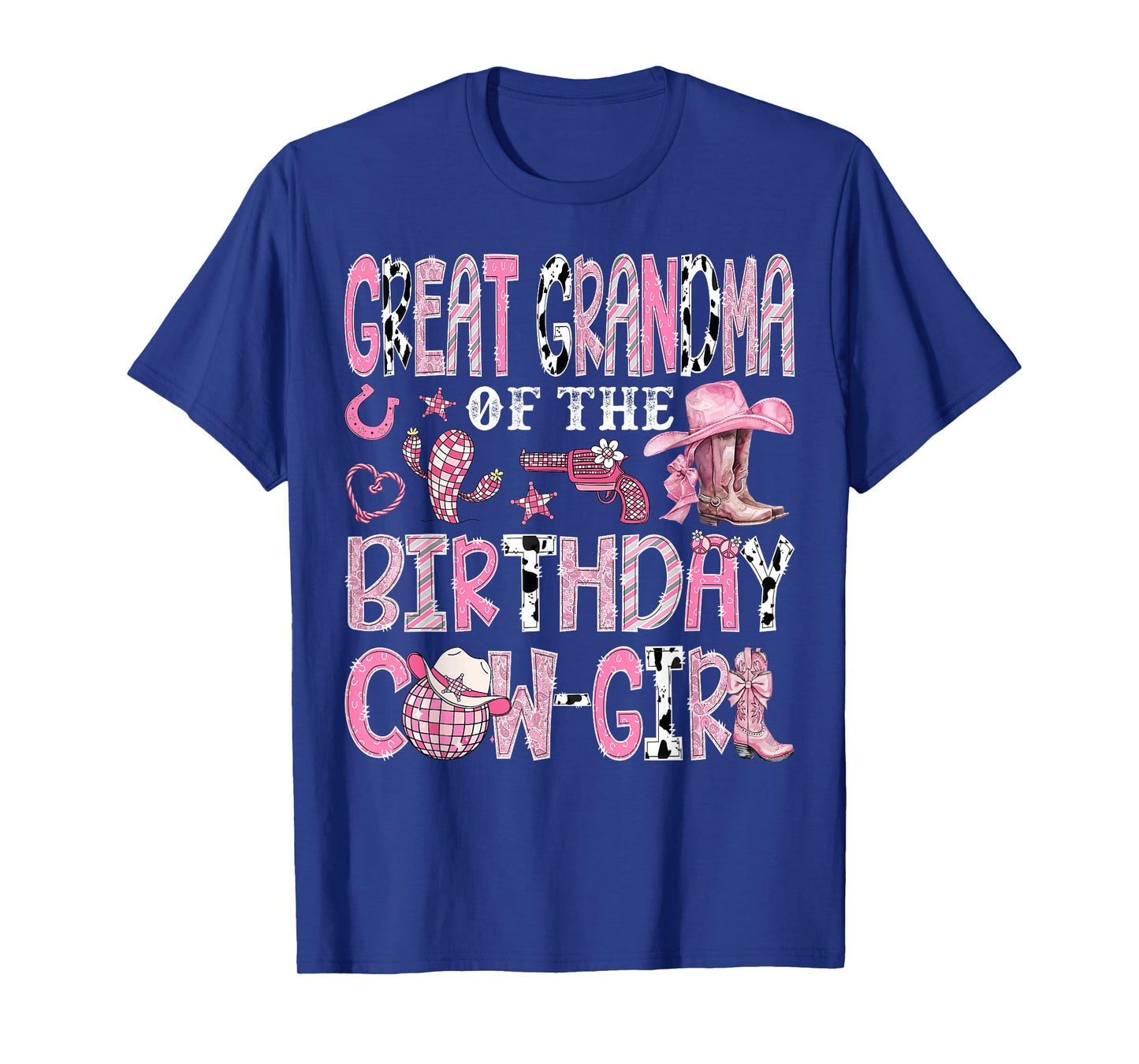 Great Grandma Of The Birthday Cow-Girl Rodeo Western Bday T-Shirt