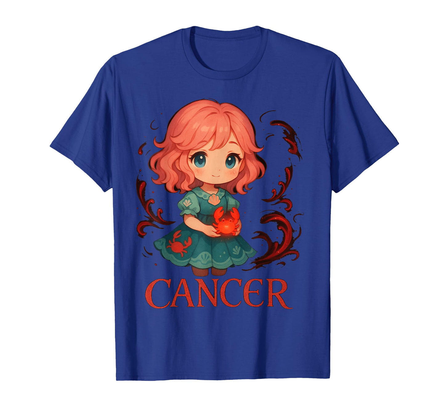 Cute Anime Cancer Zodiac Girl T-Shirt