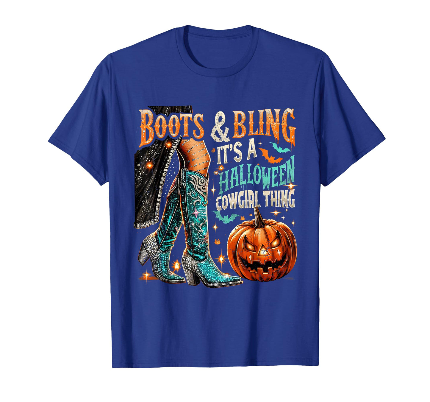Halloween Cowgirl Boots and Bling Costume Tee T-Shirt