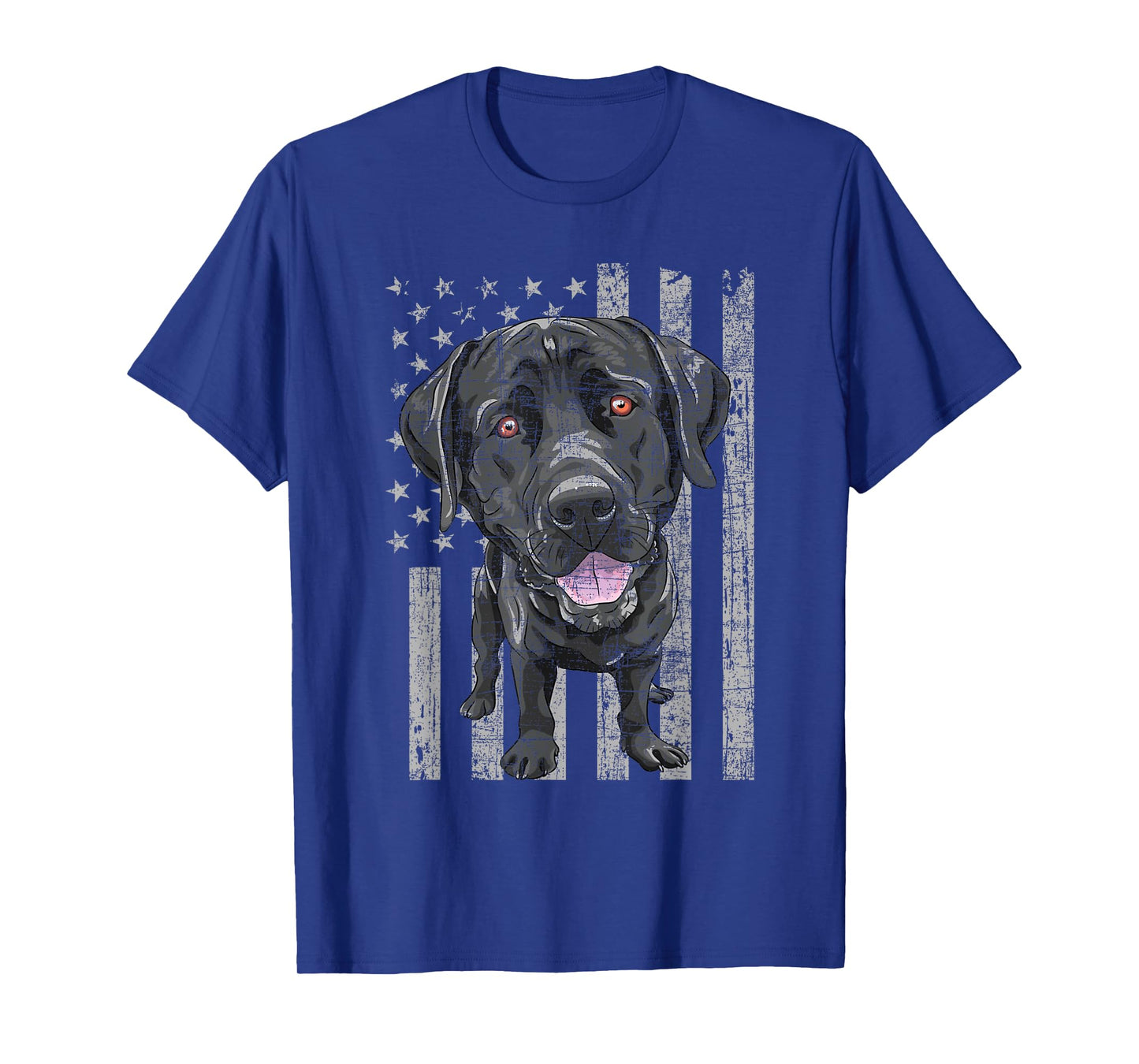 Patriotic Black Labrador - USA American Flag Dog Lover T-Shirt