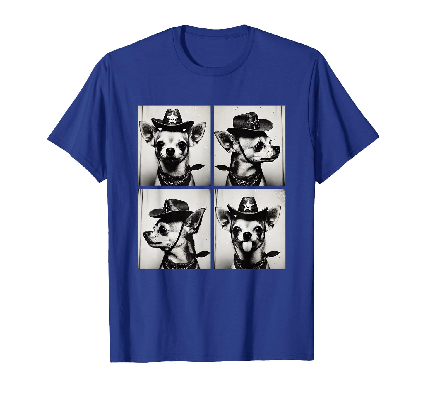 Funny Chihuahuas Cowboy Western Style Cute Photography T-Shirt