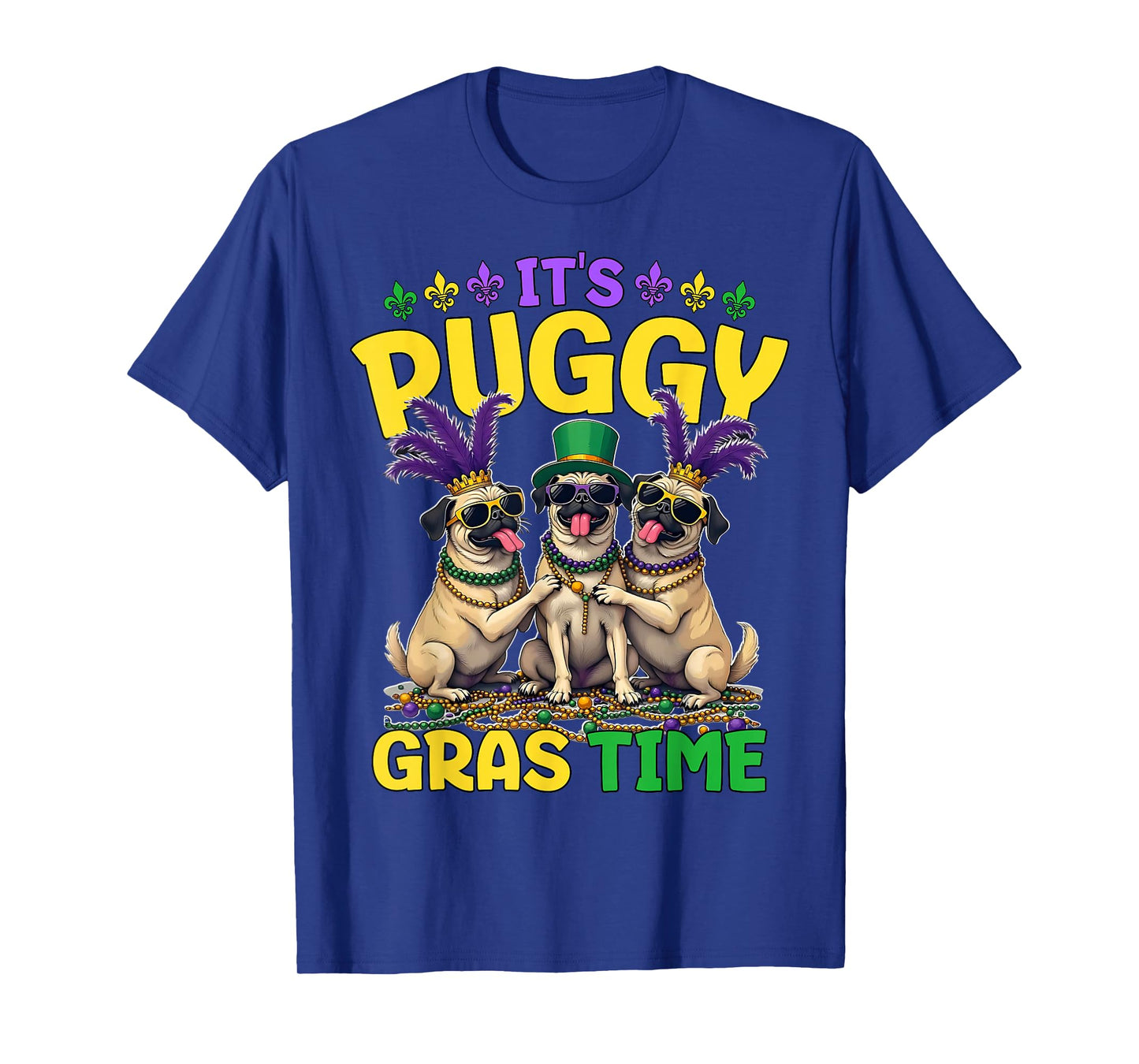 Mardi Gras Pug Time Mardi Gras T-Shirt