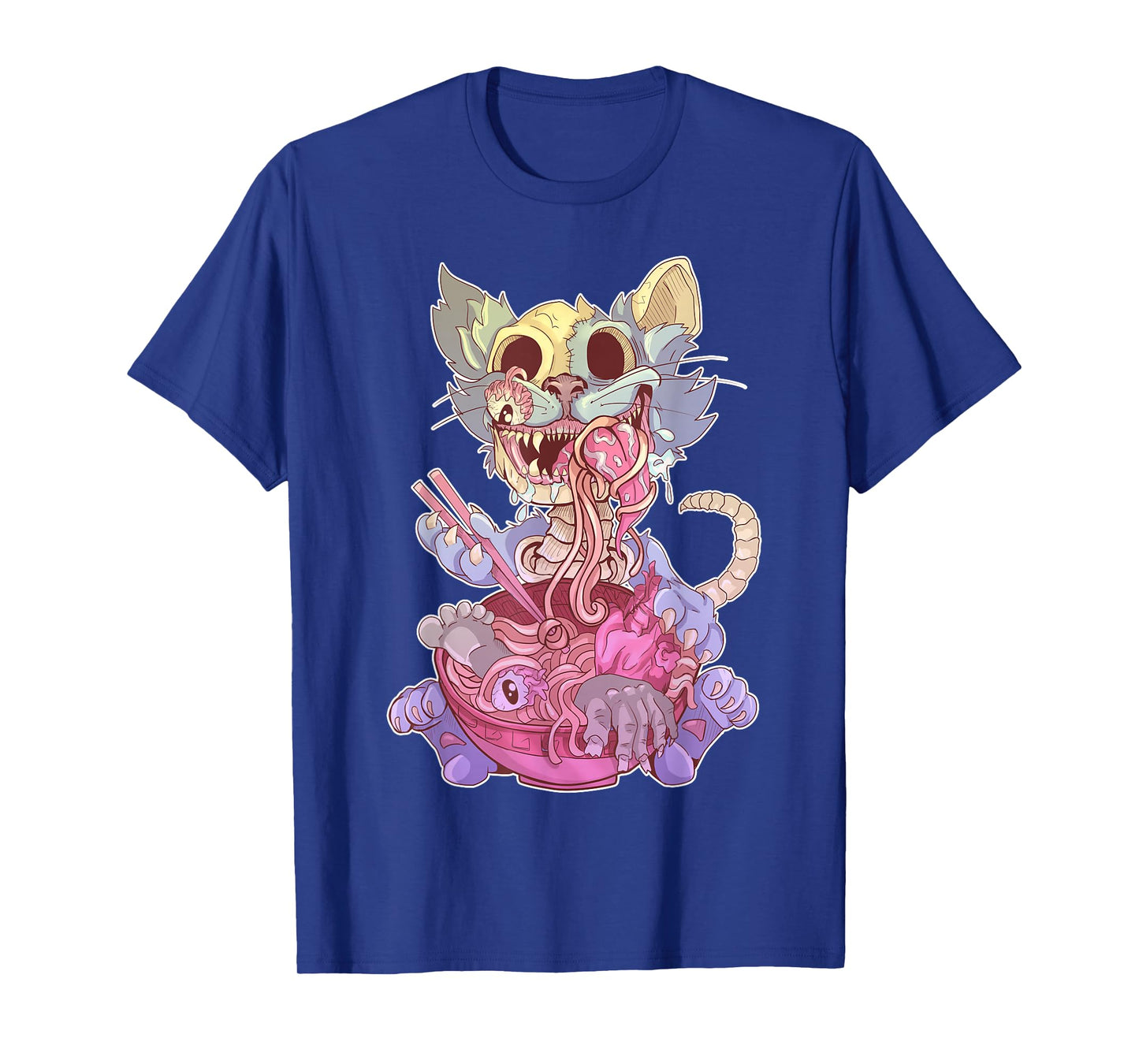 Ramen Shirt Pastel Goth Kawaii Weird Cat Eating Ramen Otaku T-Shirt