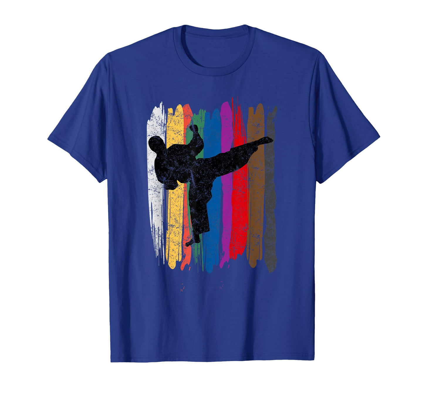 Taekwondo Belt Silhouette Distressed Martial Arts Gift T-Shirt