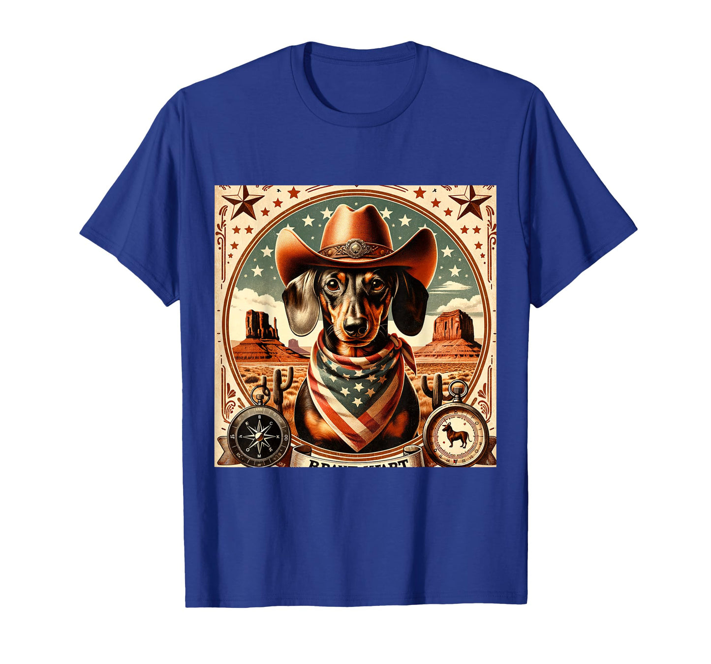 Funny Sheriff Dog Shirt Dachshund Dog Mom Dad Wild West Tee T-Shirt for Men Women Kids