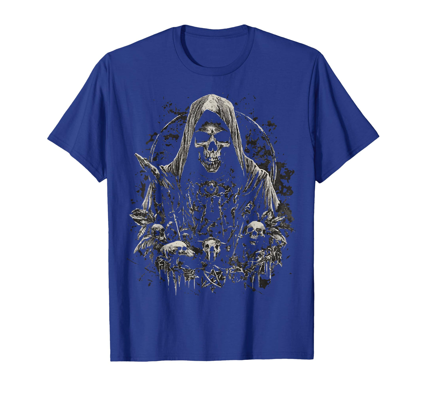 Occult Grim Reaper Pentagram Ritual T-Shirt