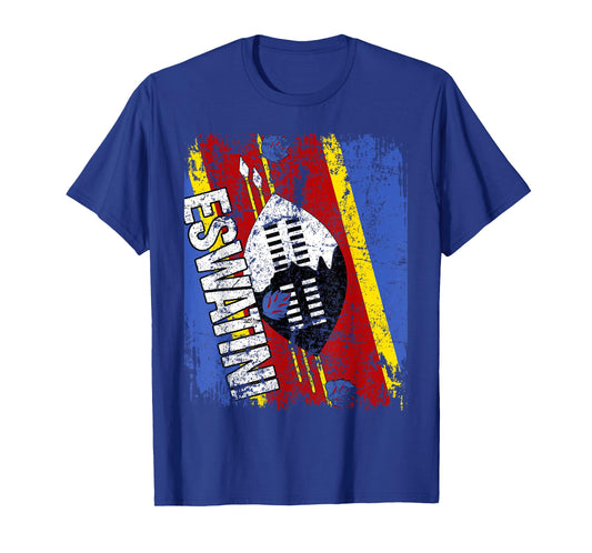 ESWATINI Flag Vintage Distressed SWAZILAND ESWATINI SWAZI T-Shirt