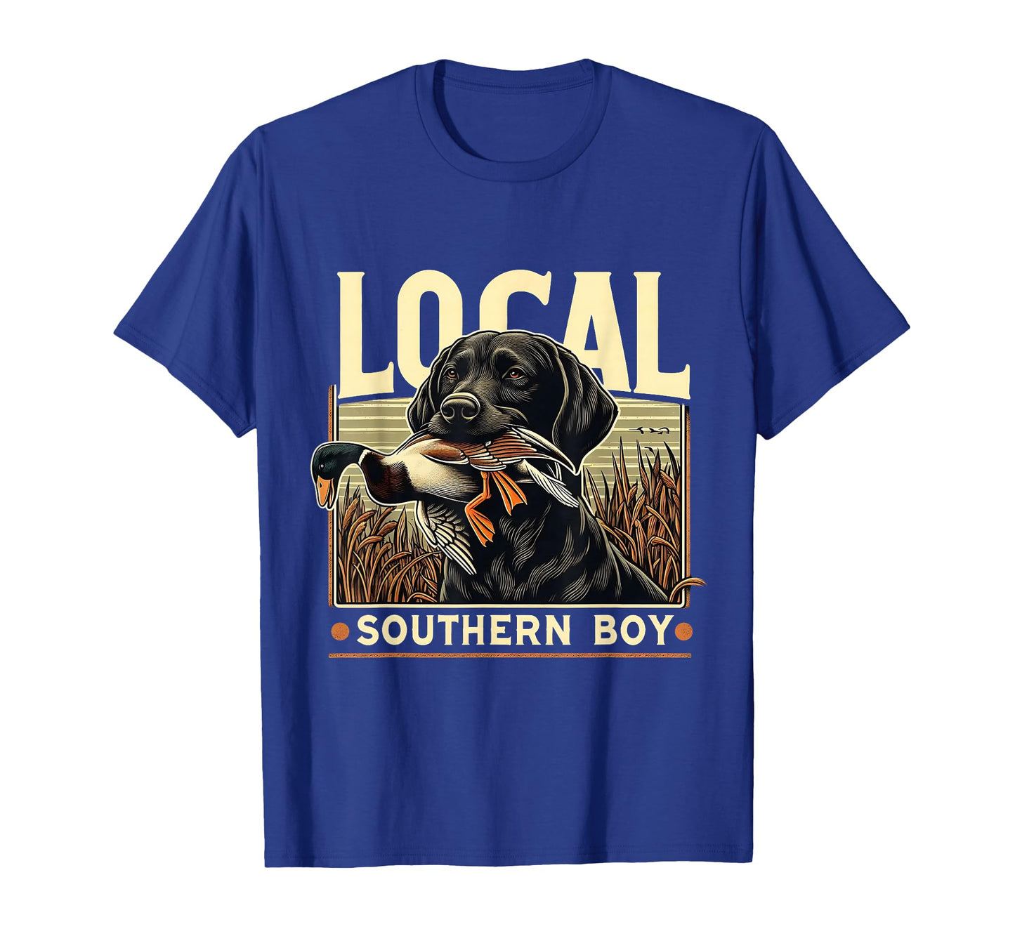 Local Southern Boy Hunting Dog Retro Country Design T-Shirt
