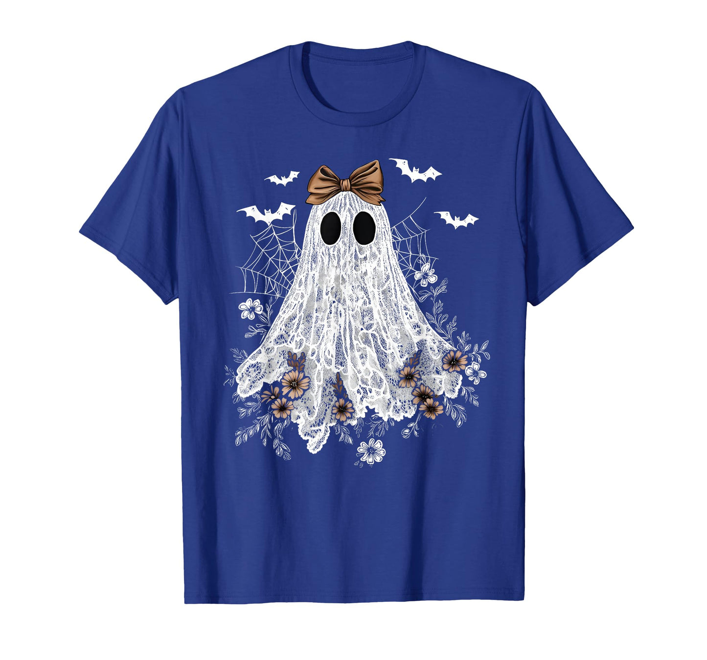 Funny Ghost Wildflower Coquette Bow Halloween Spooky Season T-Shirt