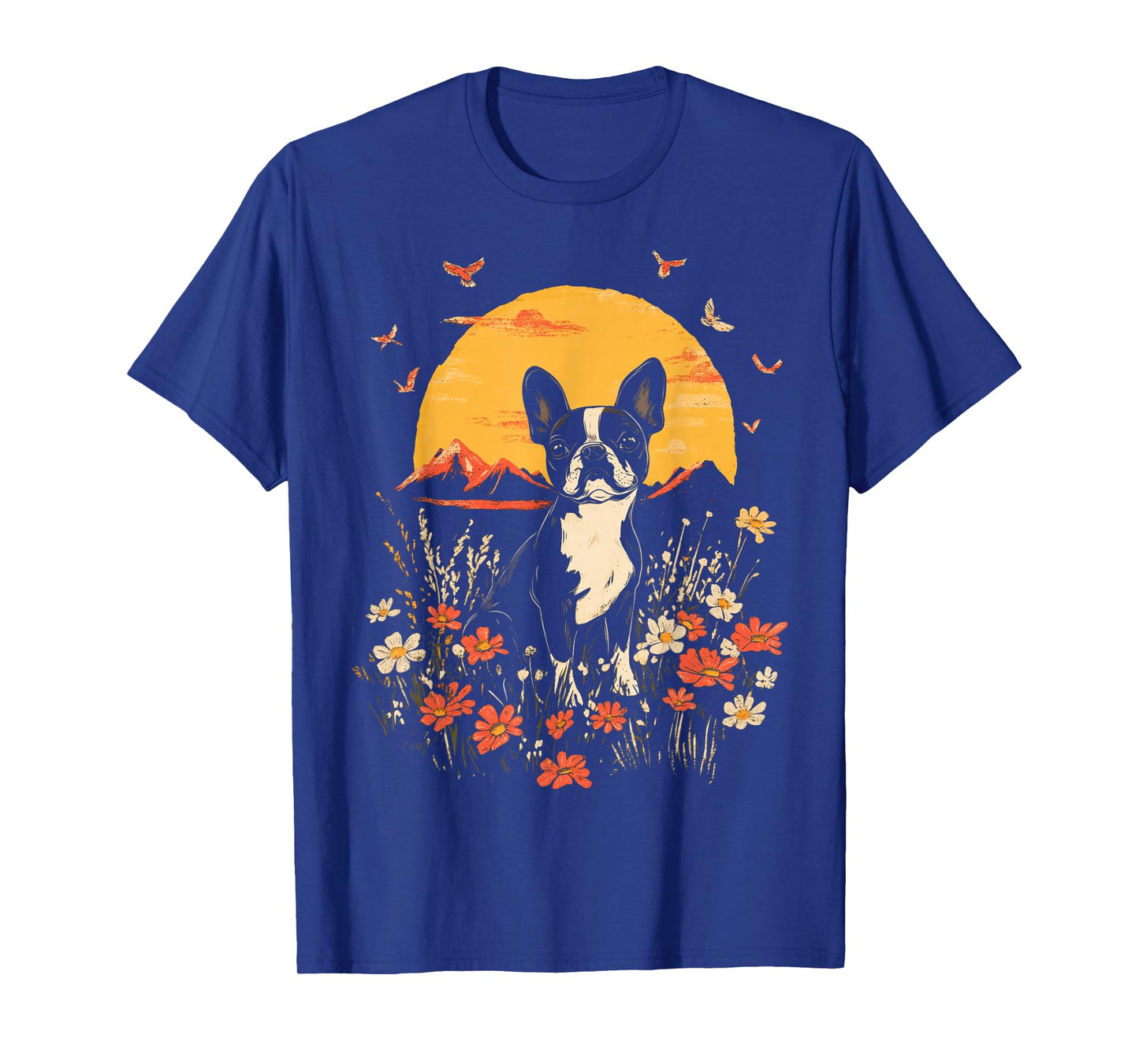 Boston Terrier Dog Zen Japanese Art T-Shirt