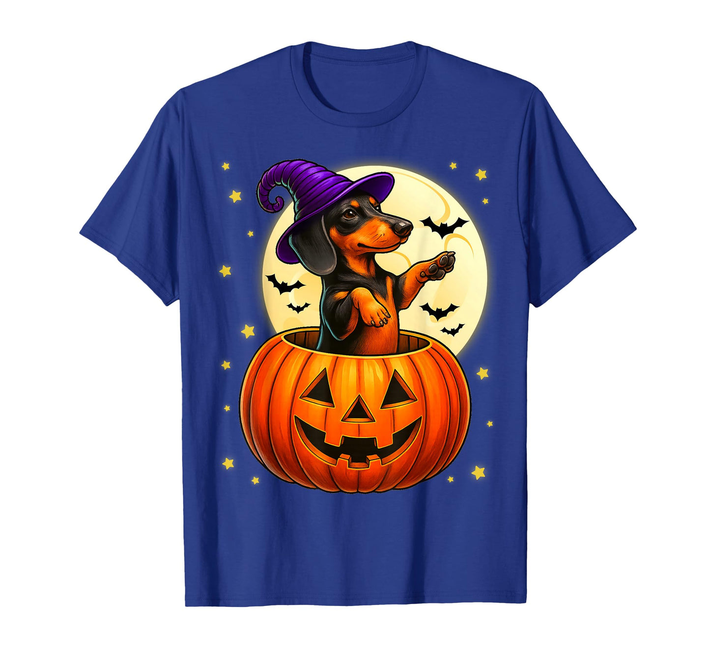 Cute Dachshund Jack O Lanterrn Halloween Costume Men Women T-Shirt