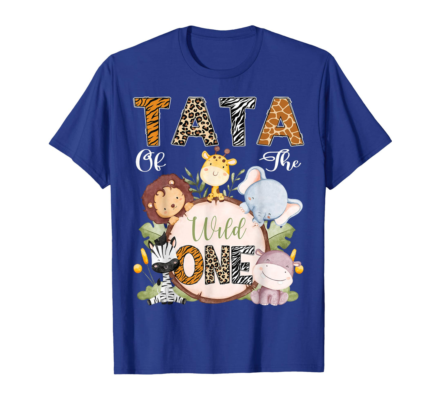 Tata Of The Wild One 1St Birthday Safari Woodland T-Shirt
