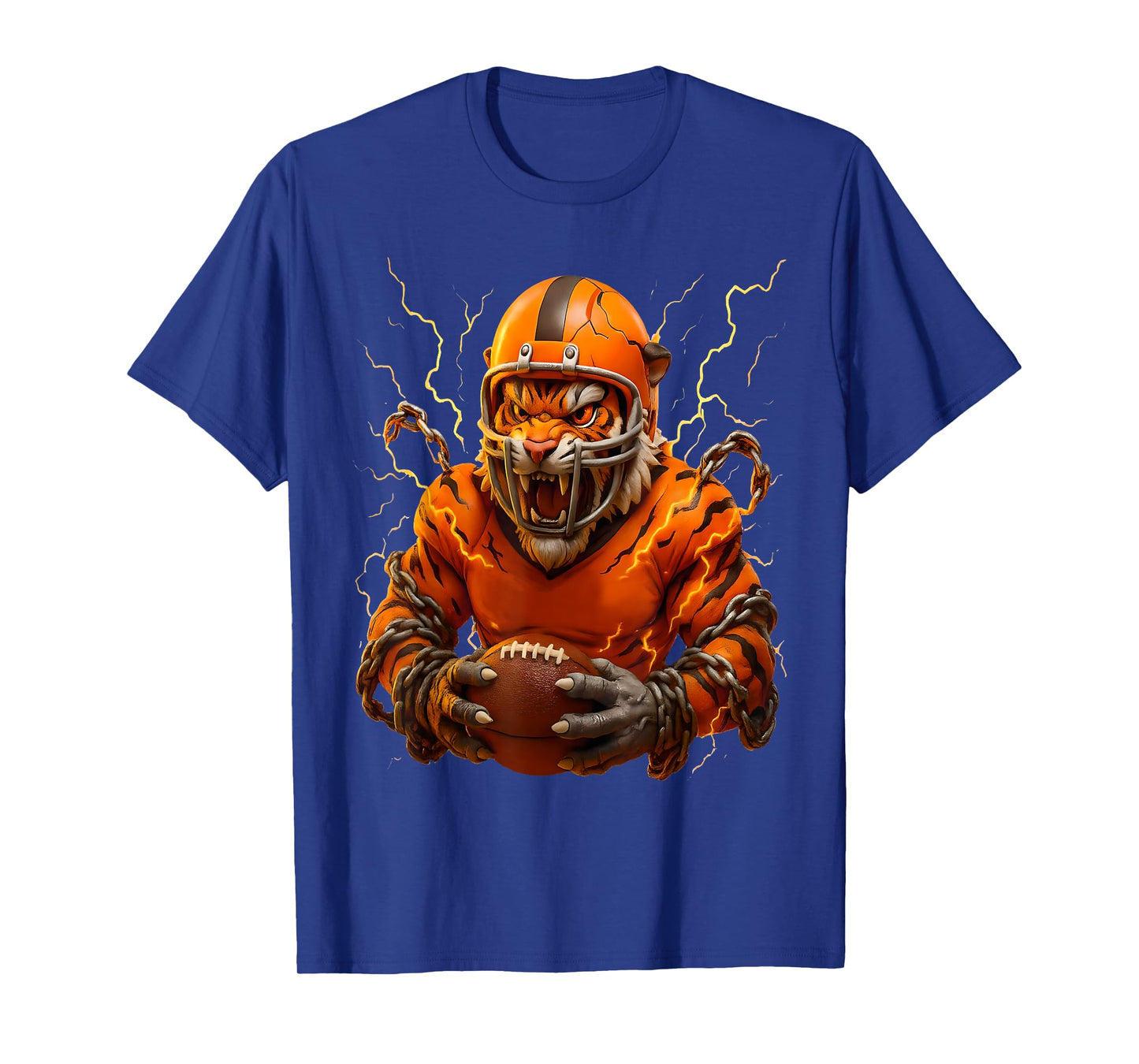 Touchdown American Football Game Day Thanksgiving Tiger Cool T-Shirt
