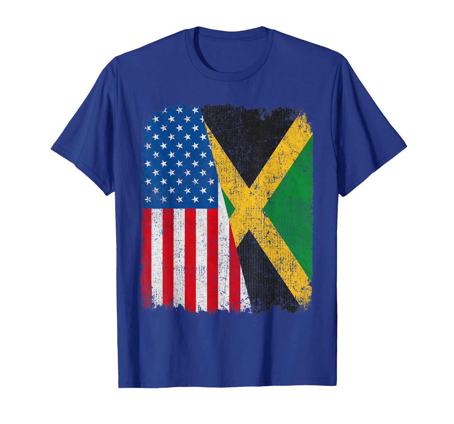 Jamaican American Flag Half USA Jamaica Root Proud Women Kids Men T-Shirt