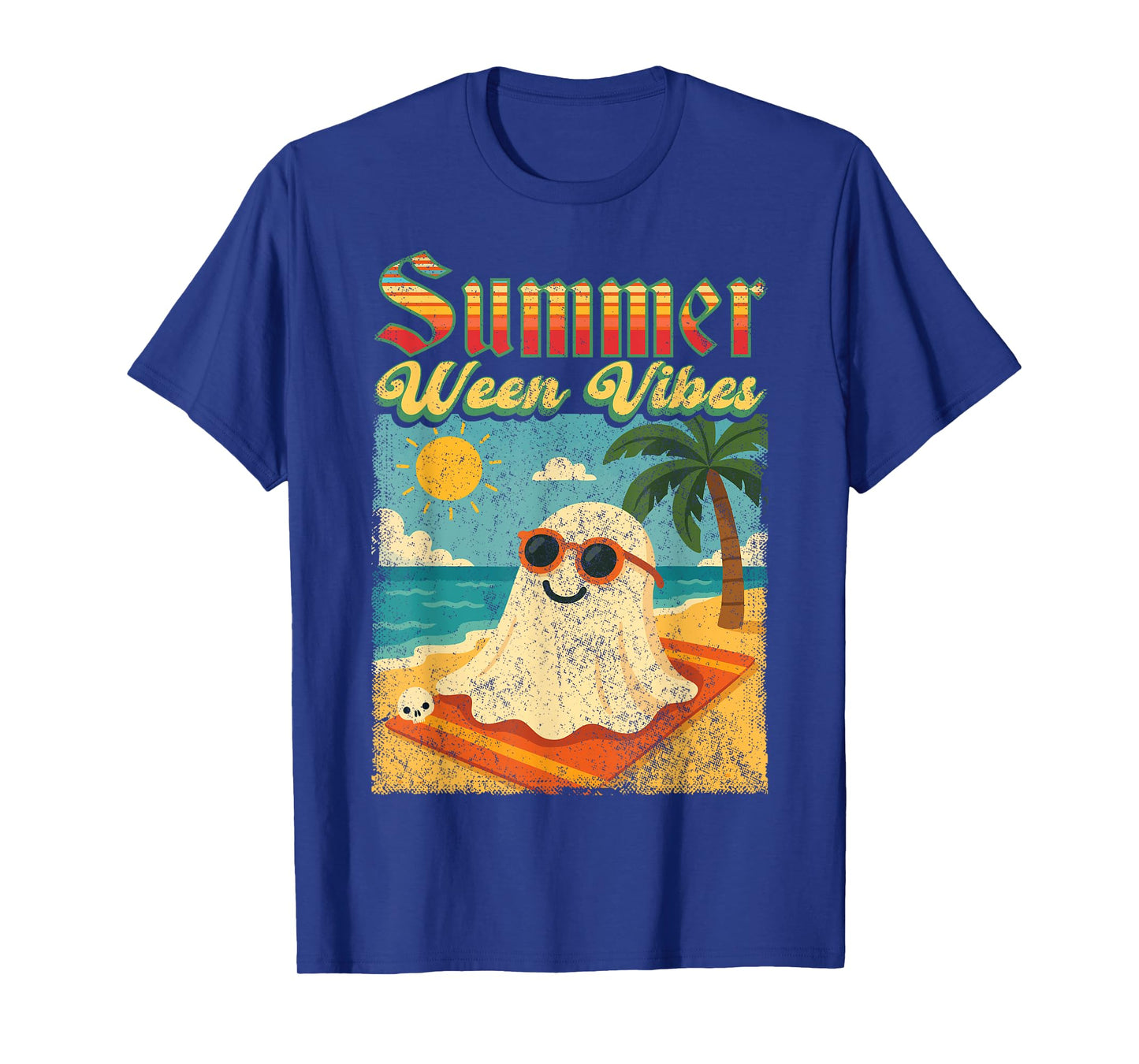 Summerween Vibes Ghost Funny Summer Halloween T-Shirt