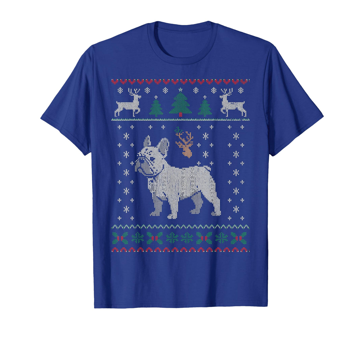French Bulldog Merry Frenchie Dog Ugly Christmas Sweater T-Shirt