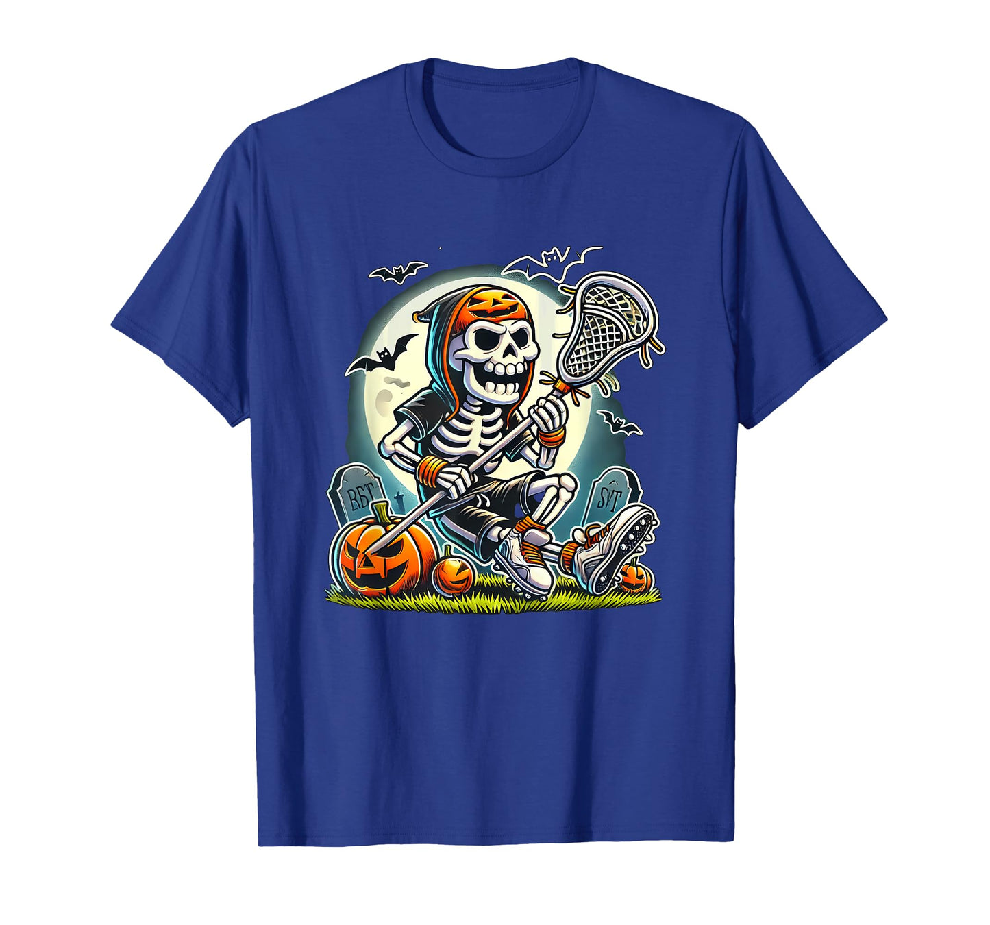 Halloween Skeleton Lacrosse T-Shirt