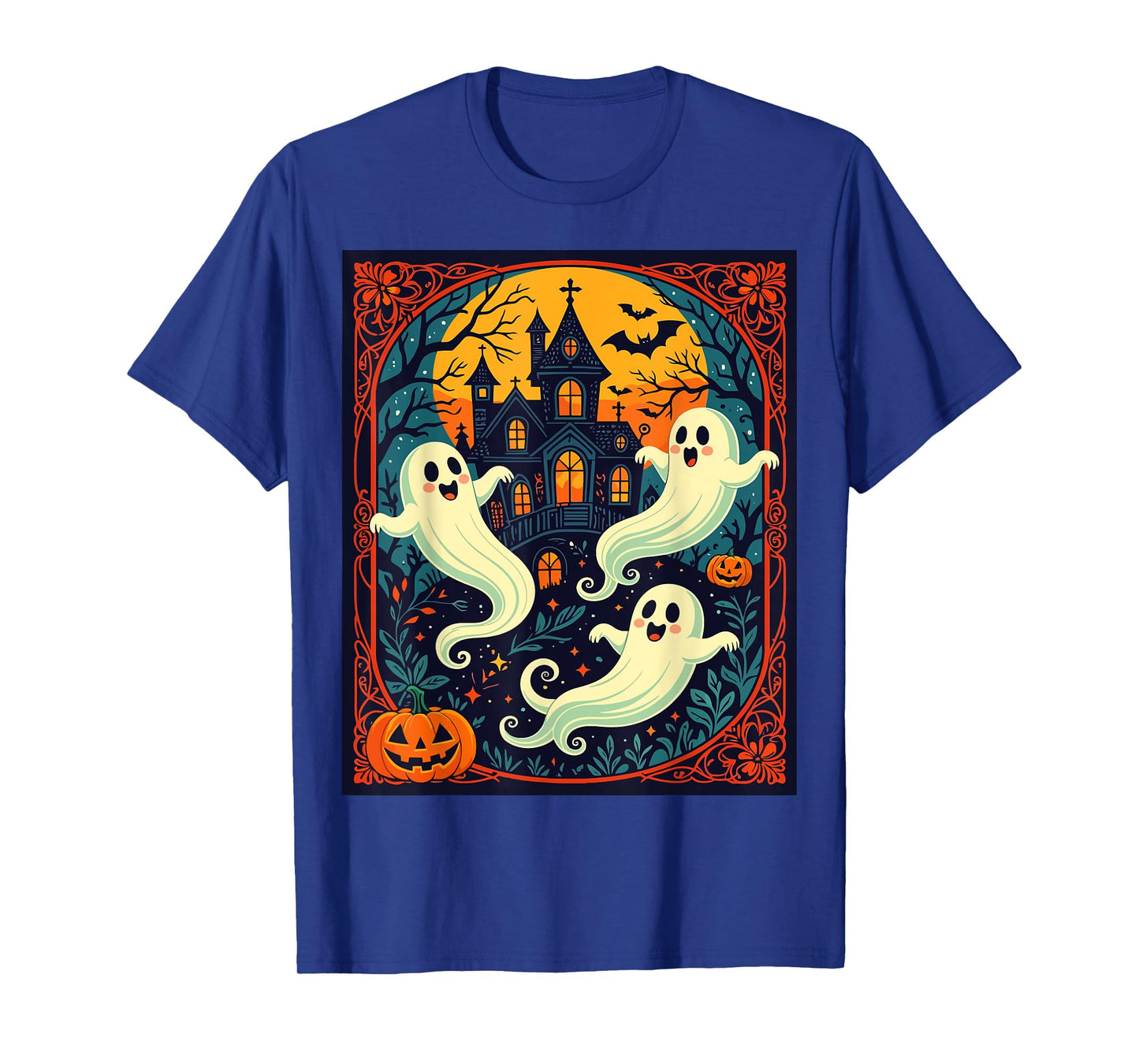Haunted House - Orange Moon Close T-Shirt