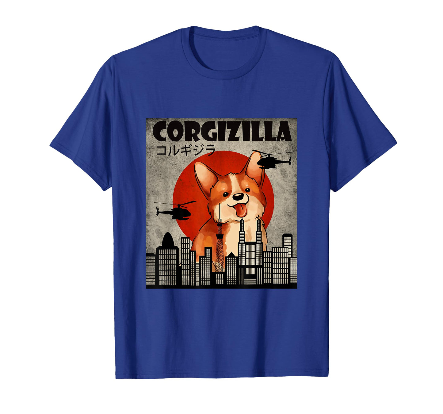 Cute Corgi , Funny CorgiZilla , Japanese Style T-Shirt