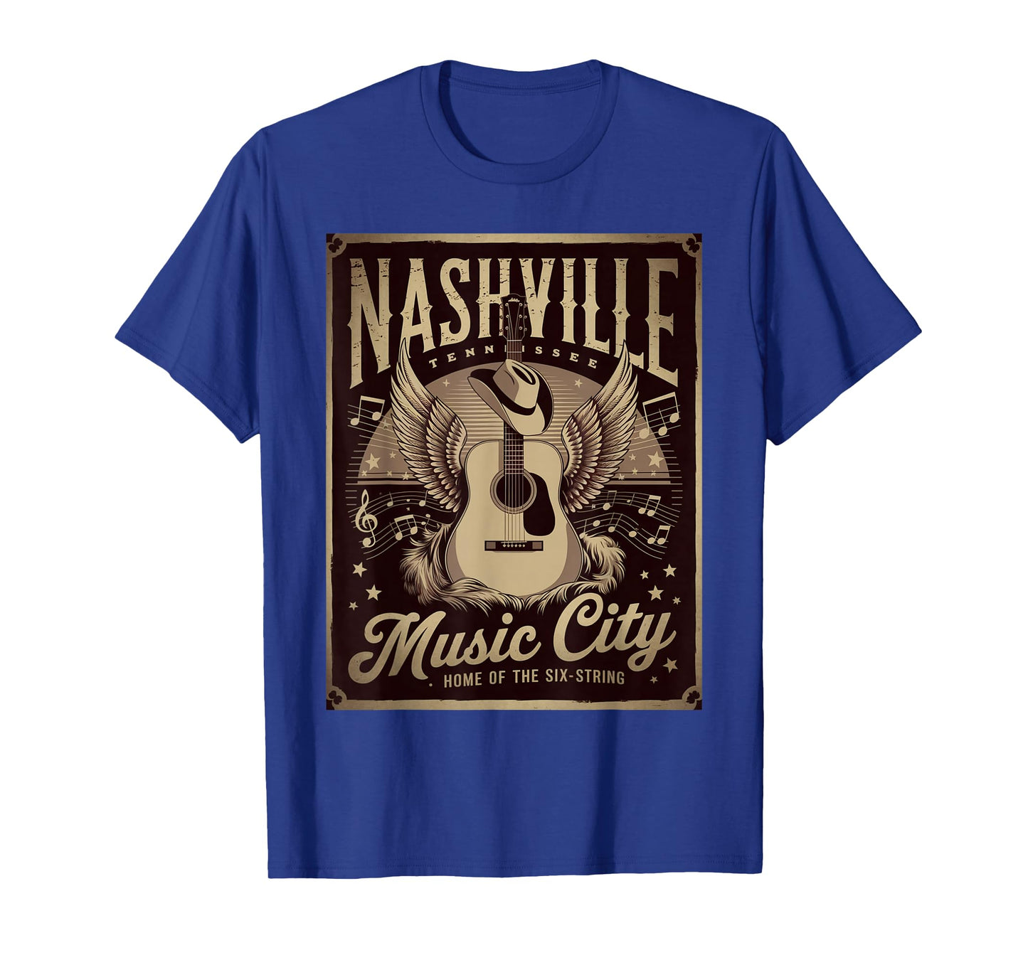 Nashville Tennessee Music city guitar women Western cowboy T-Shirt