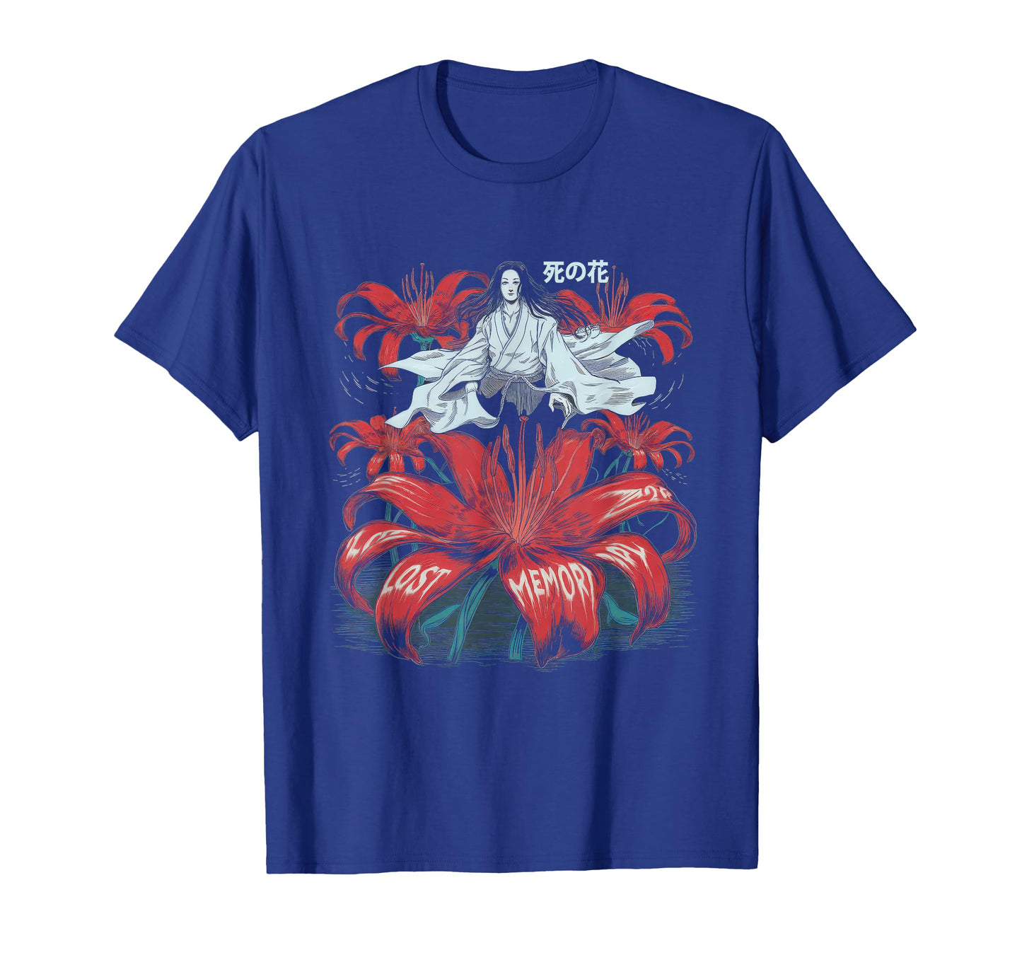 Japanese Spider Lily Tshirt Anime Aesthetic Flower Higanbana T-Shirt