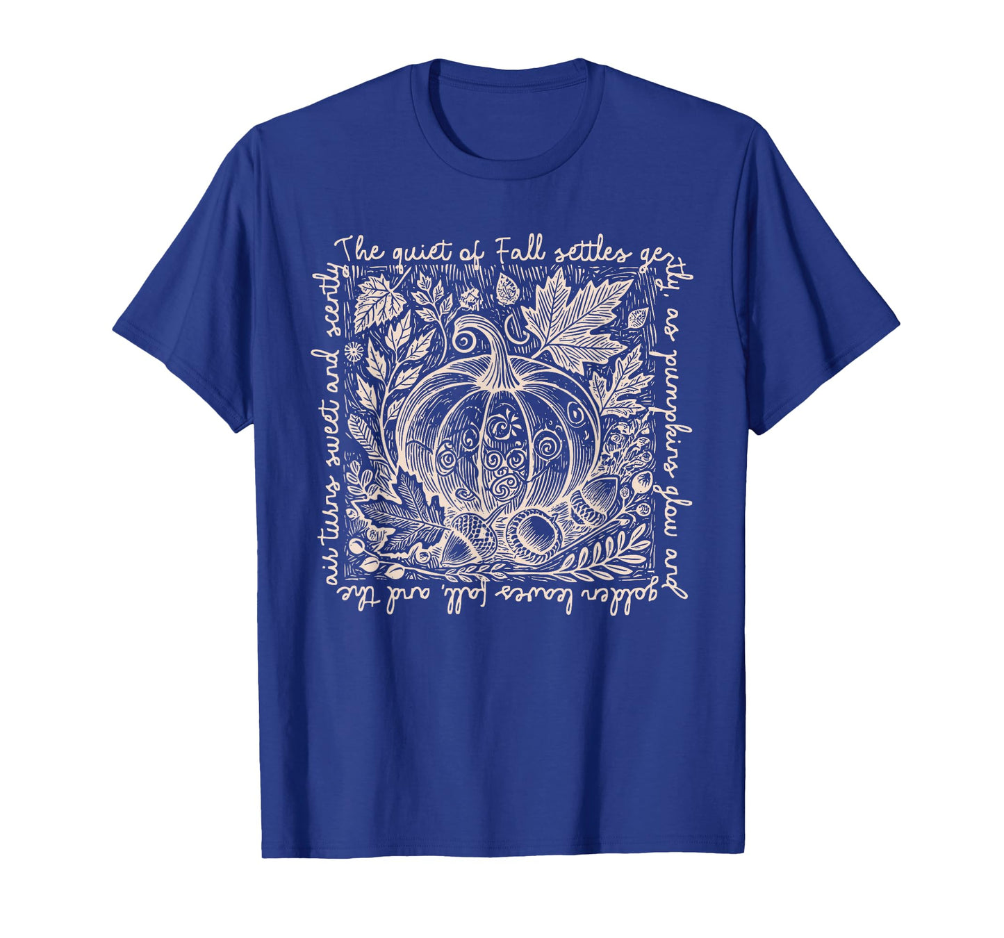 Retro Boho Celestial The Quiet of Fall Settles Gentle Autumn T-Shirt