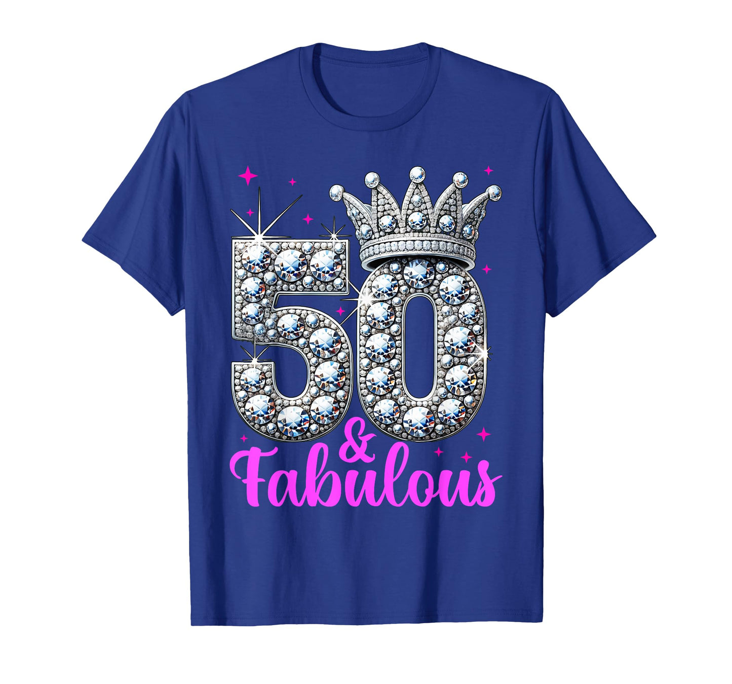 50th Birthday. 50 and Fabulous Women's, Ladies T-Shirt